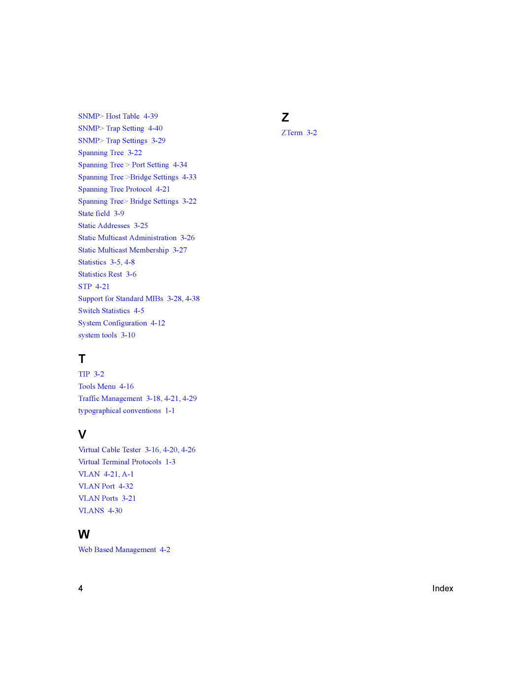 NETGEAR 700 Series manual Index 