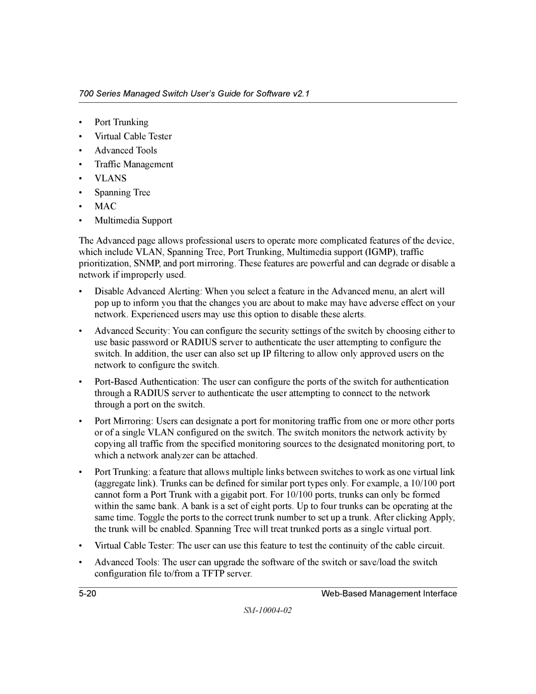 NETGEAR 700 Series manual Vlans 