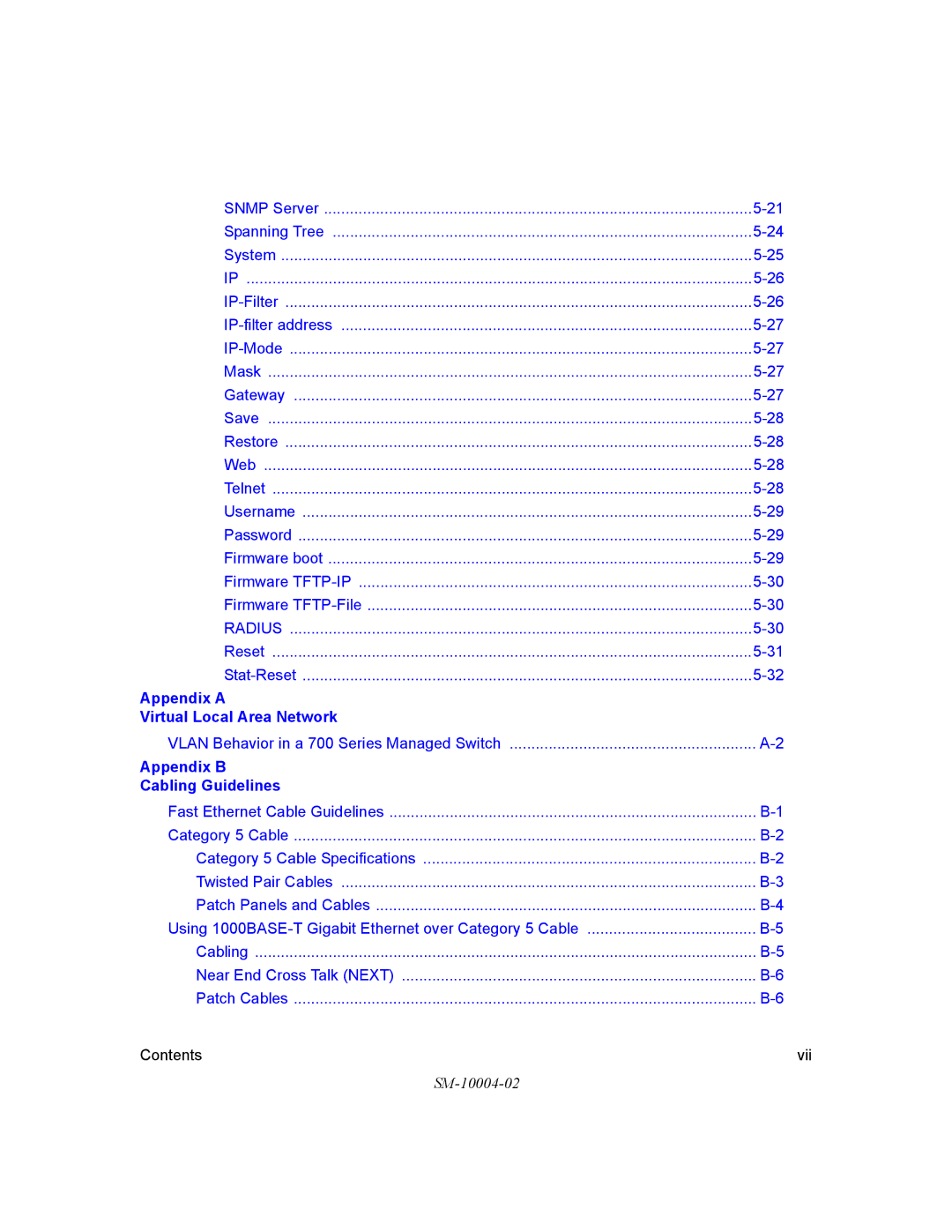 NETGEAR 700 Series manual Appendix a Virtual Local Area Network 