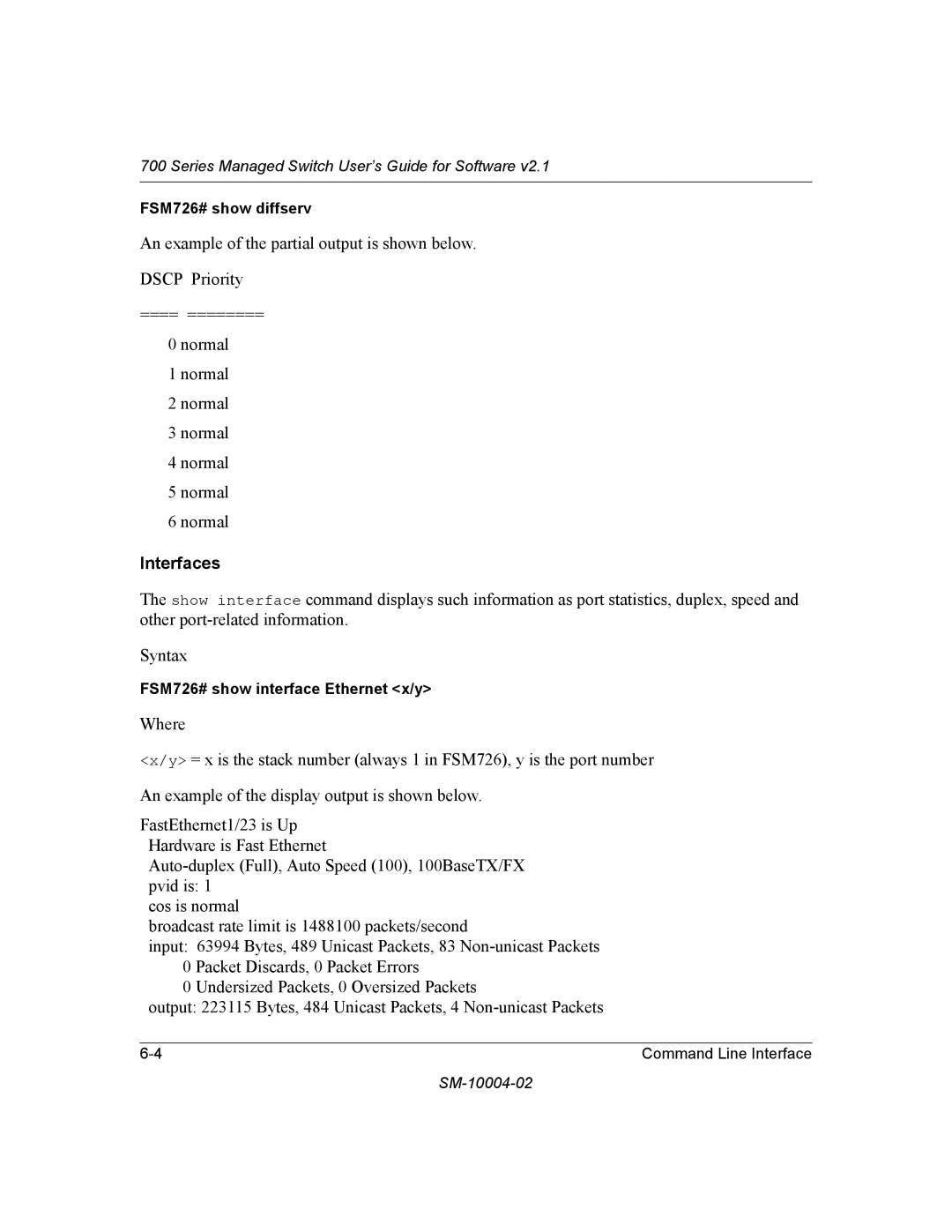 NETGEAR 700 Series manual Interfaces 