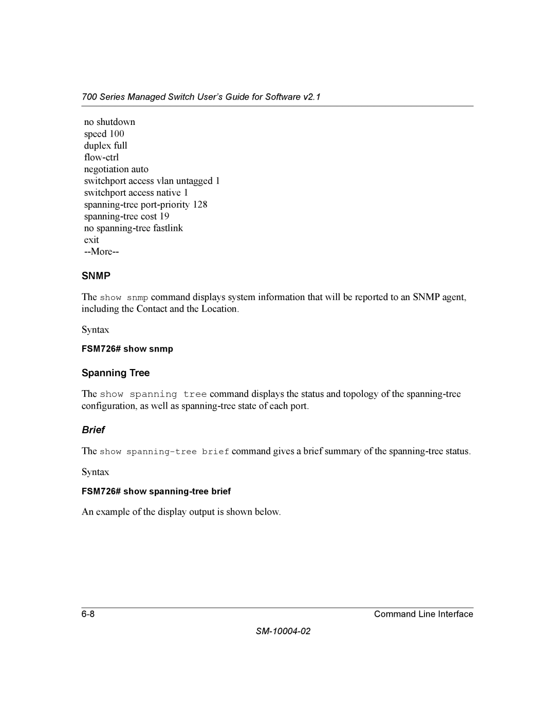 NETGEAR 700 Series manual Spanning Tree, Brief 