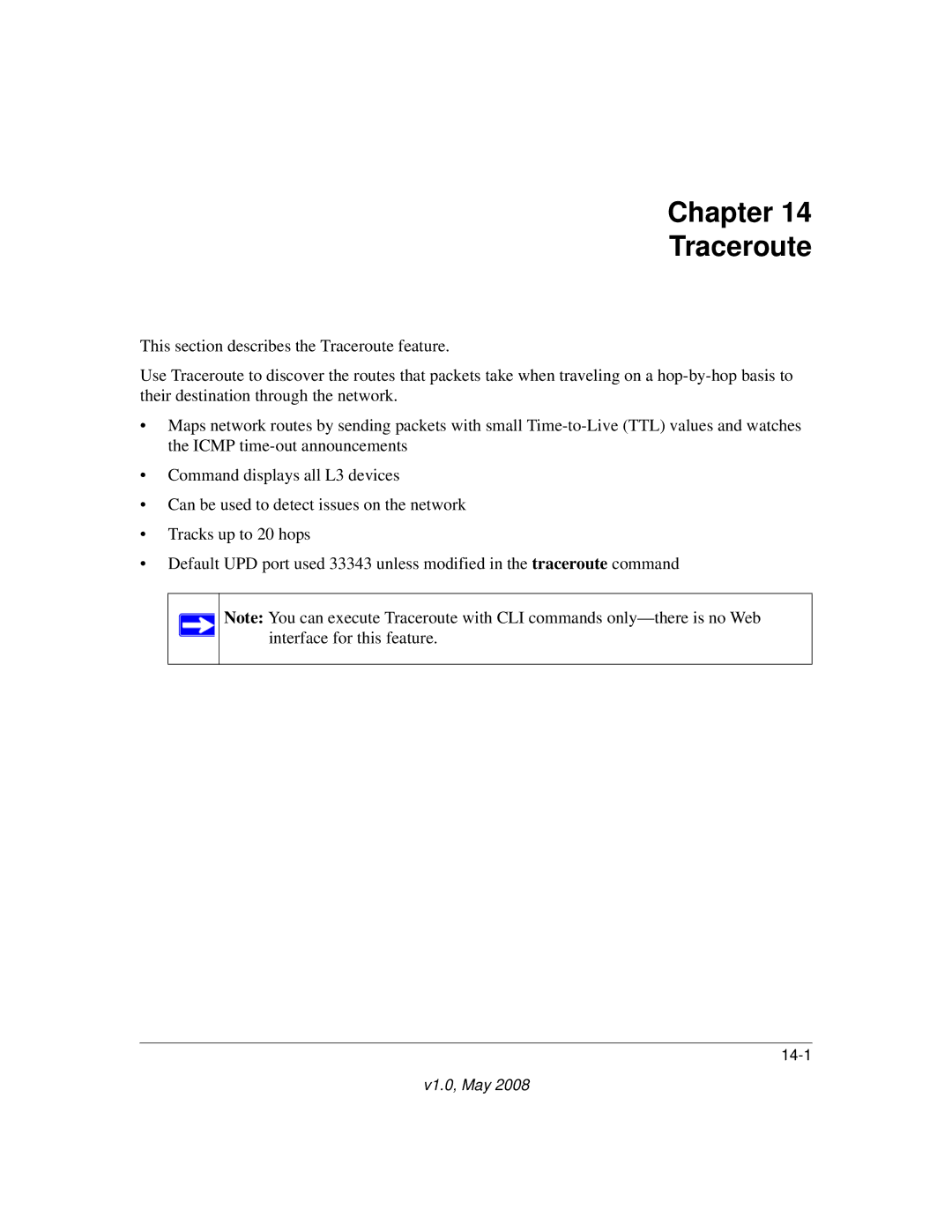 NETGEAR 7000 Series manual Chapter Traceroute 