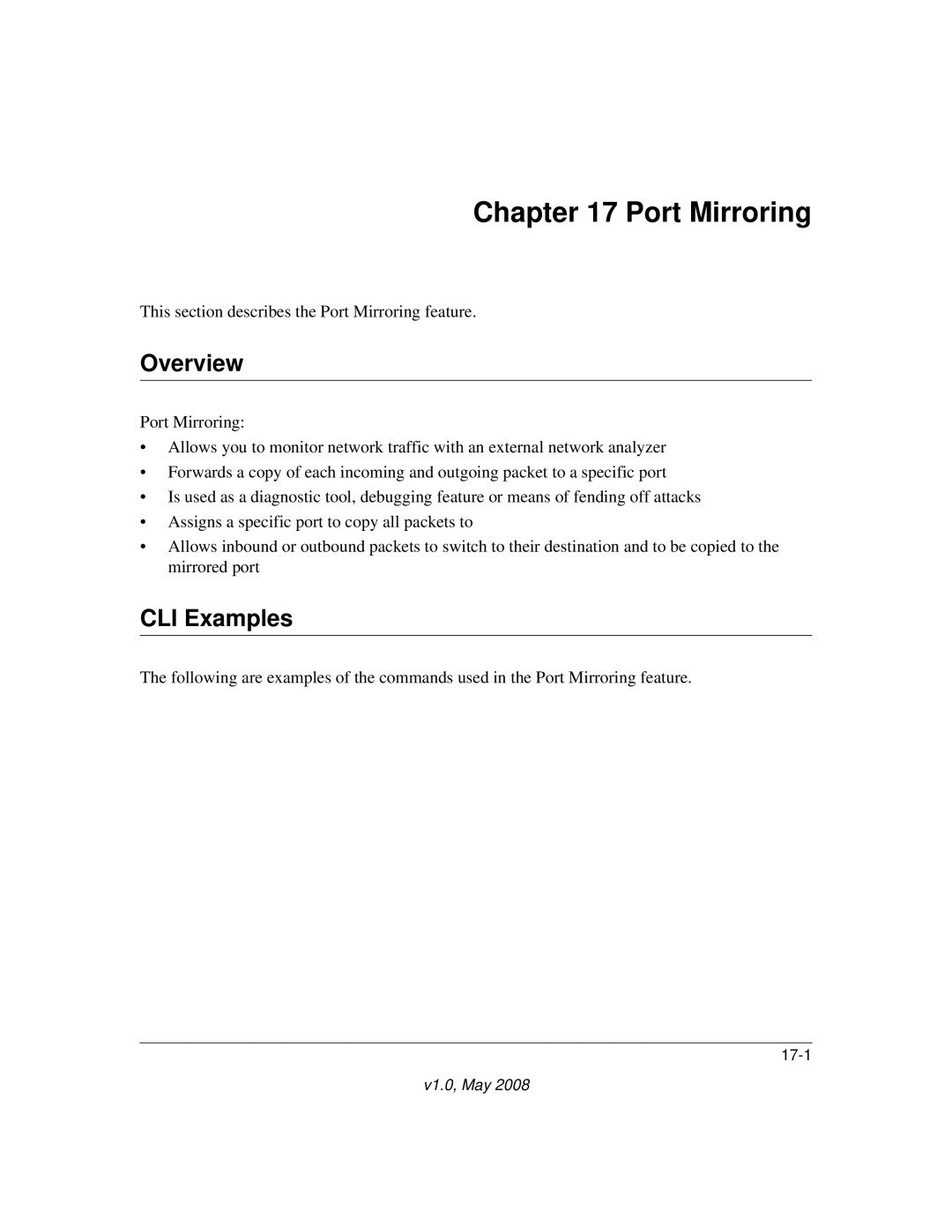 NETGEAR 7000 Series manual Port Mirroring, Overview 