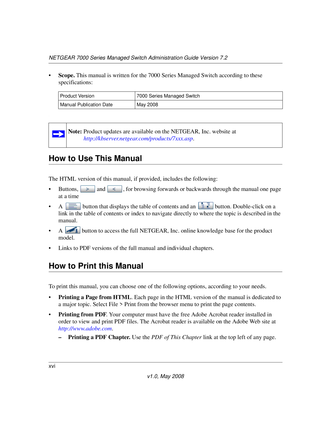 NETGEAR 7000 Series manual How to Use This Manual, How to Print this Manual 