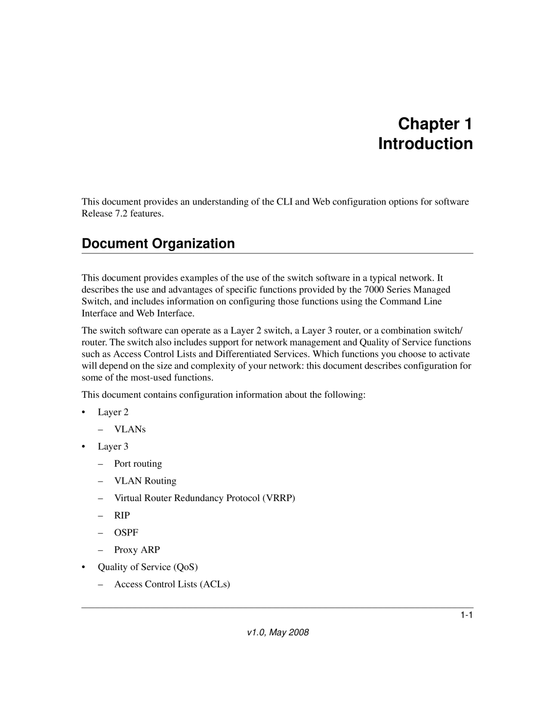 NETGEAR 7000 Series manual Chapter Introduction, Document Organization 