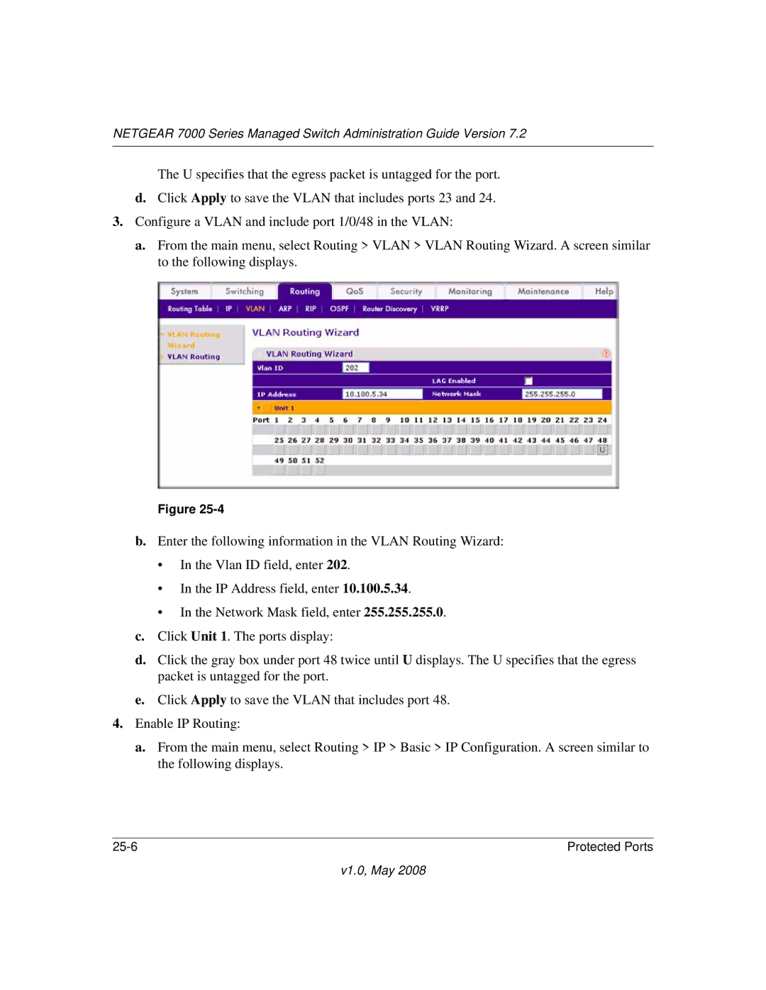 NETGEAR 7000 Series manual Protected Ports 