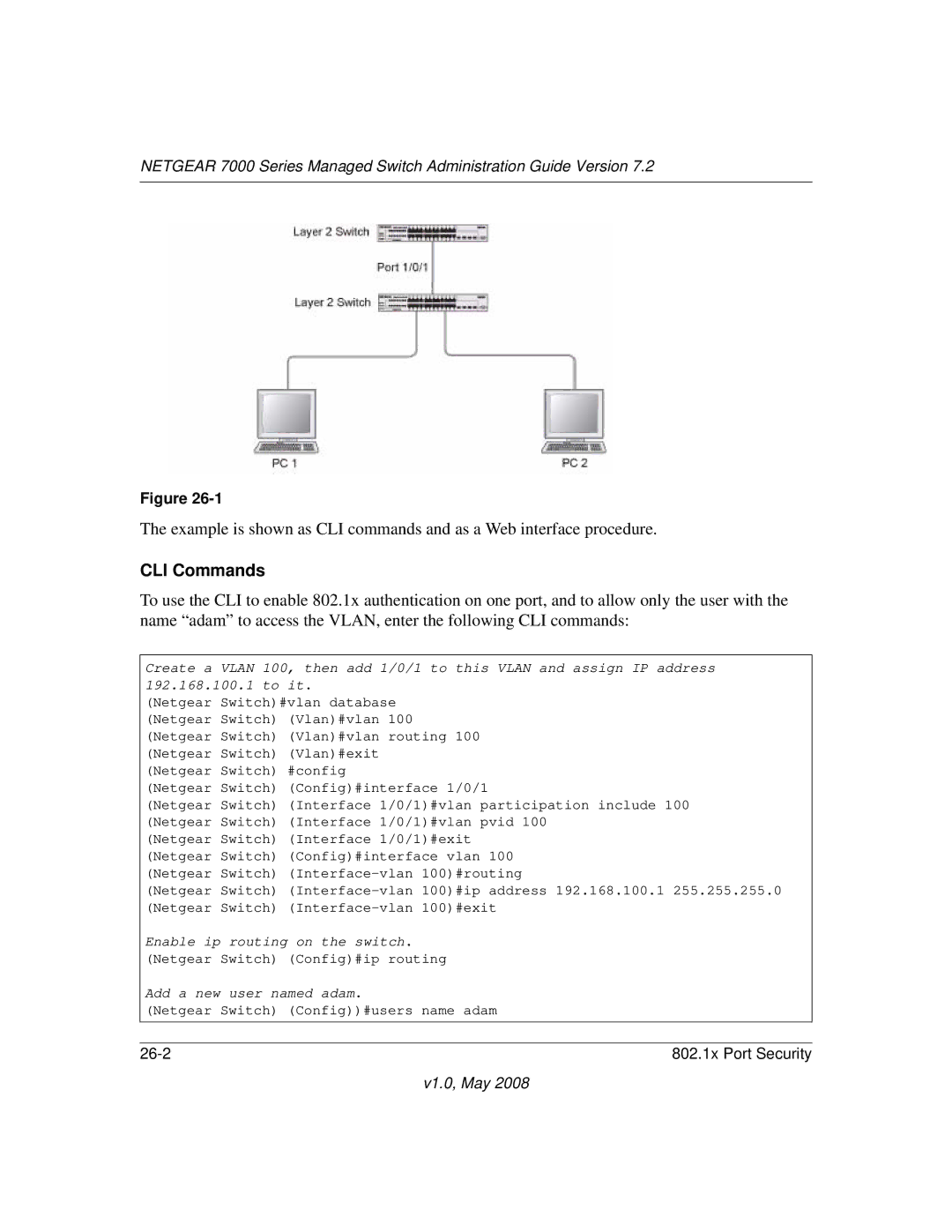 NETGEAR 7000 Series manual 26-2 802.1x Port Security 