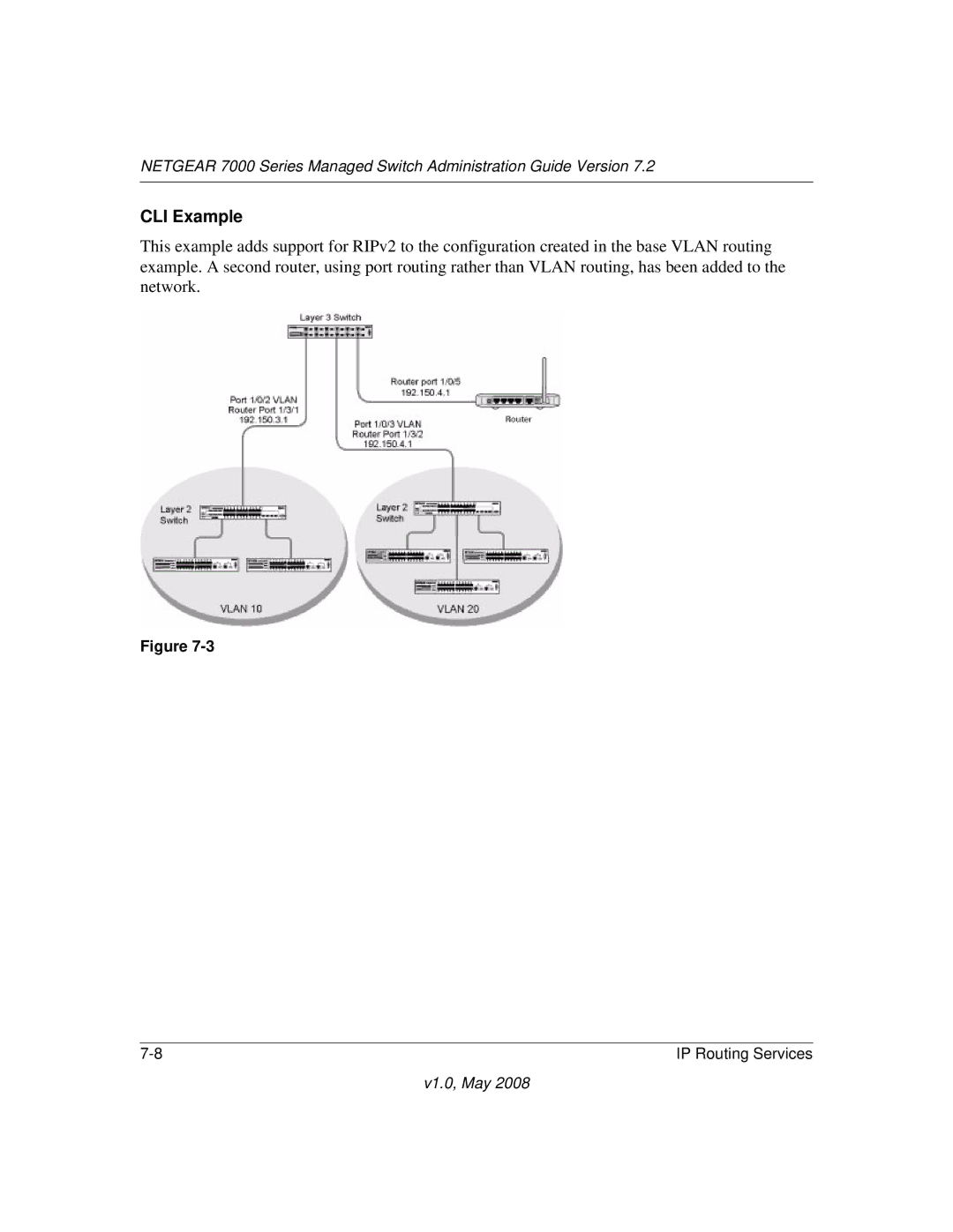 NETGEAR 7000 Series manual CLI Example 