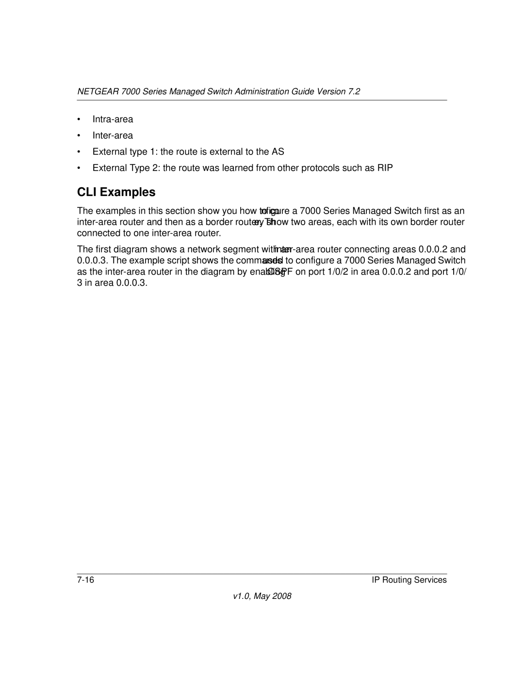 NETGEAR 7000 Series manual CLI Examples 