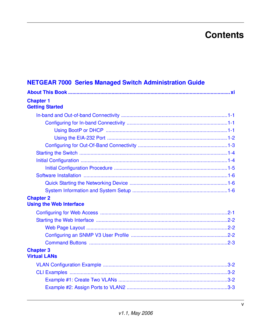 NETGEAR 7000 manual Contents 