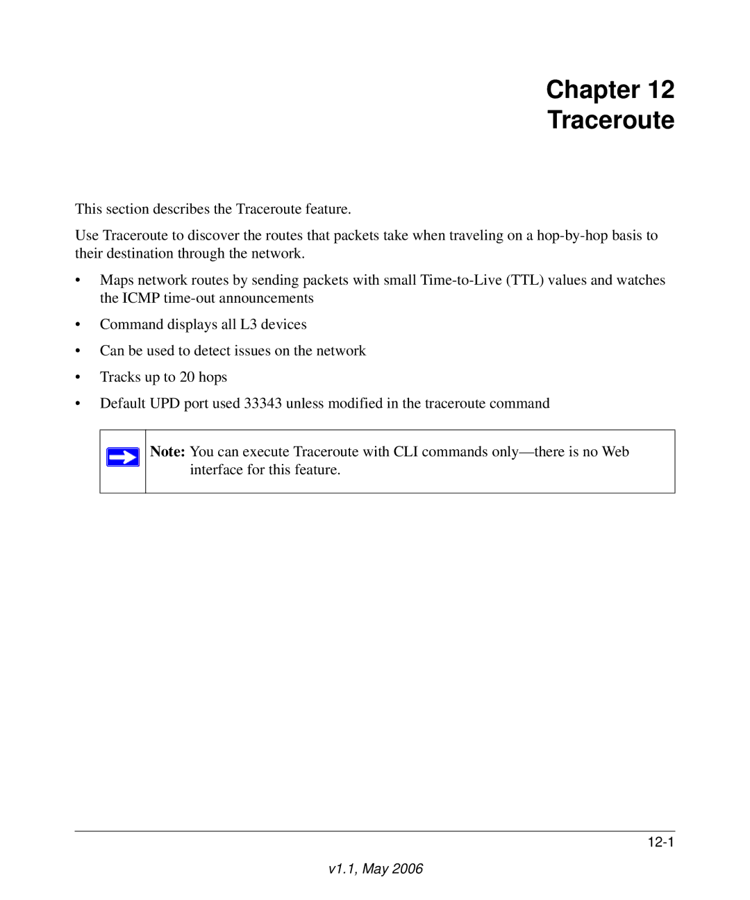 NETGEAR 7000 manual Chapter Traceroute 