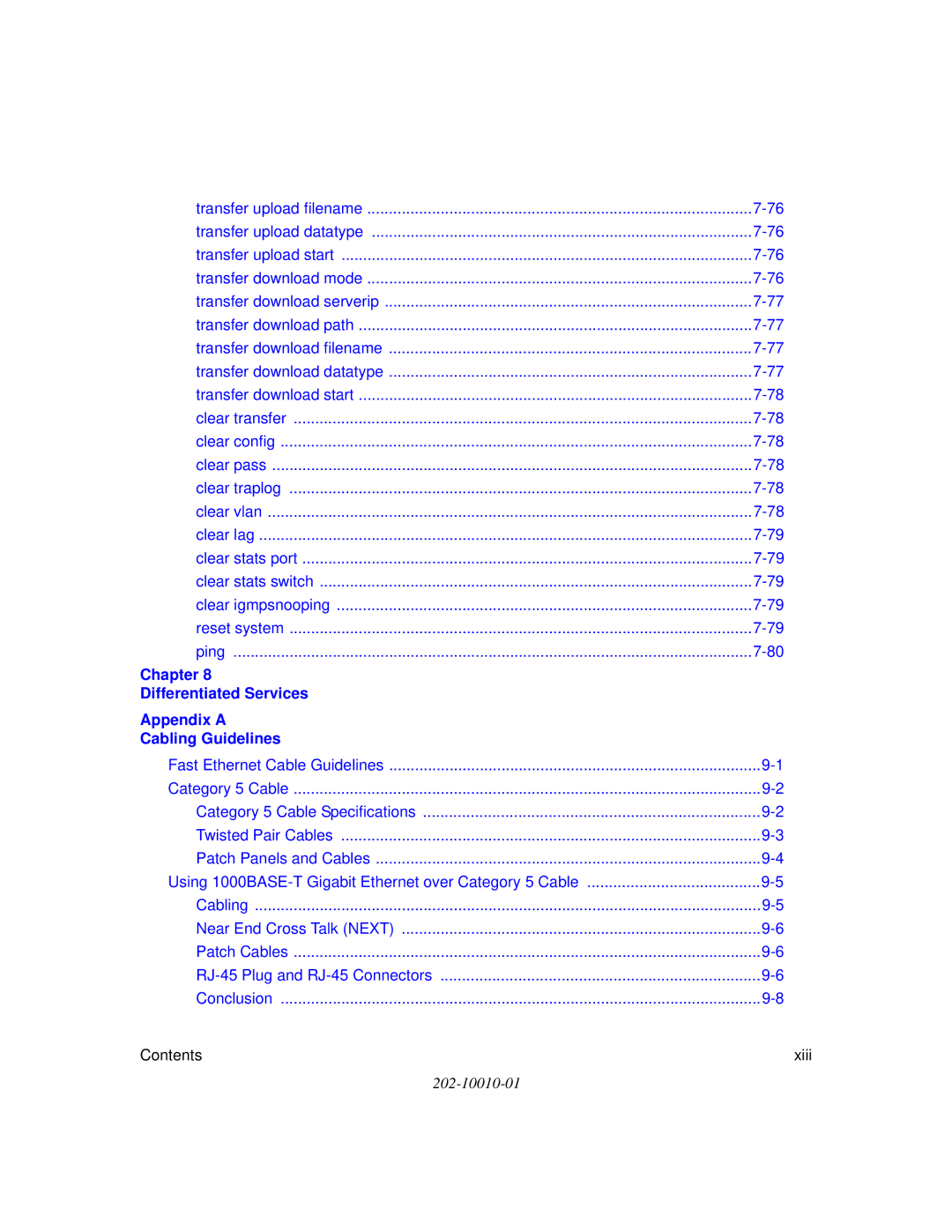 NETGEAR 7200 Series user manual Contents Xiii 