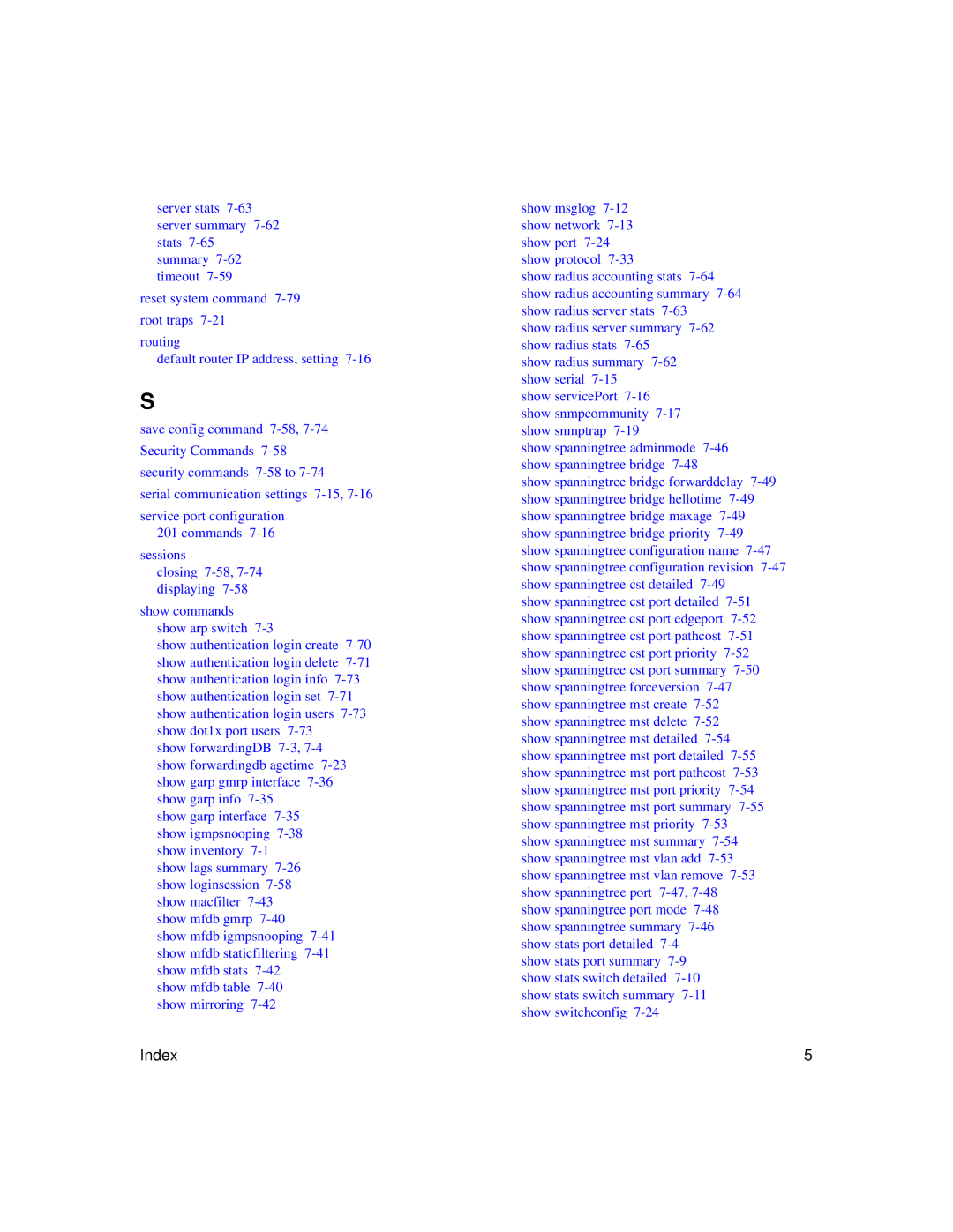 NETGEAR 7200 Series user manual Index 