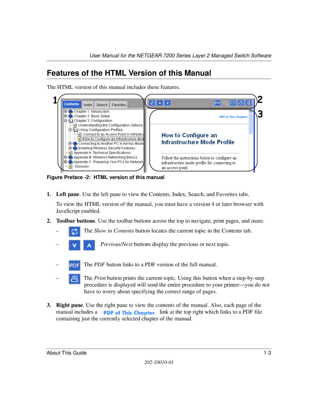 NETGEAR 7200 Series Features of the Html Version of this Manual, Html version of this manual includes these features 