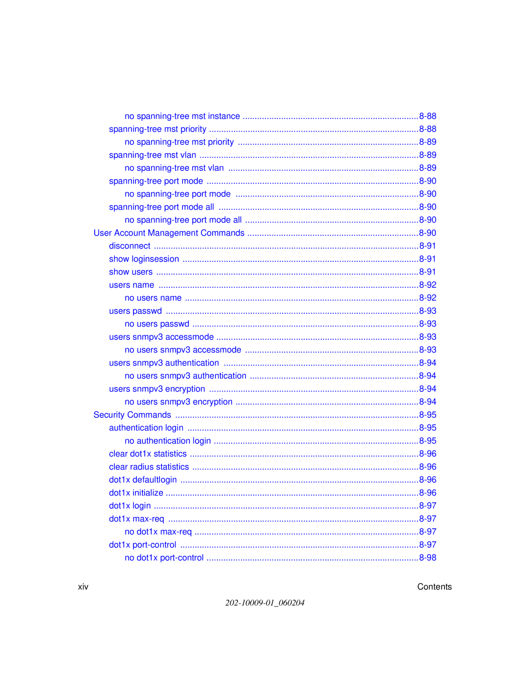 NETGEAR 7300 Series user manual Security Commands 