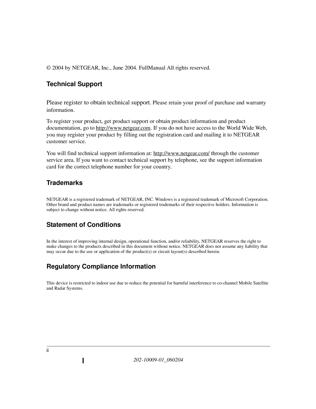 NETGEAR 7300 Series user manual Technical Support 