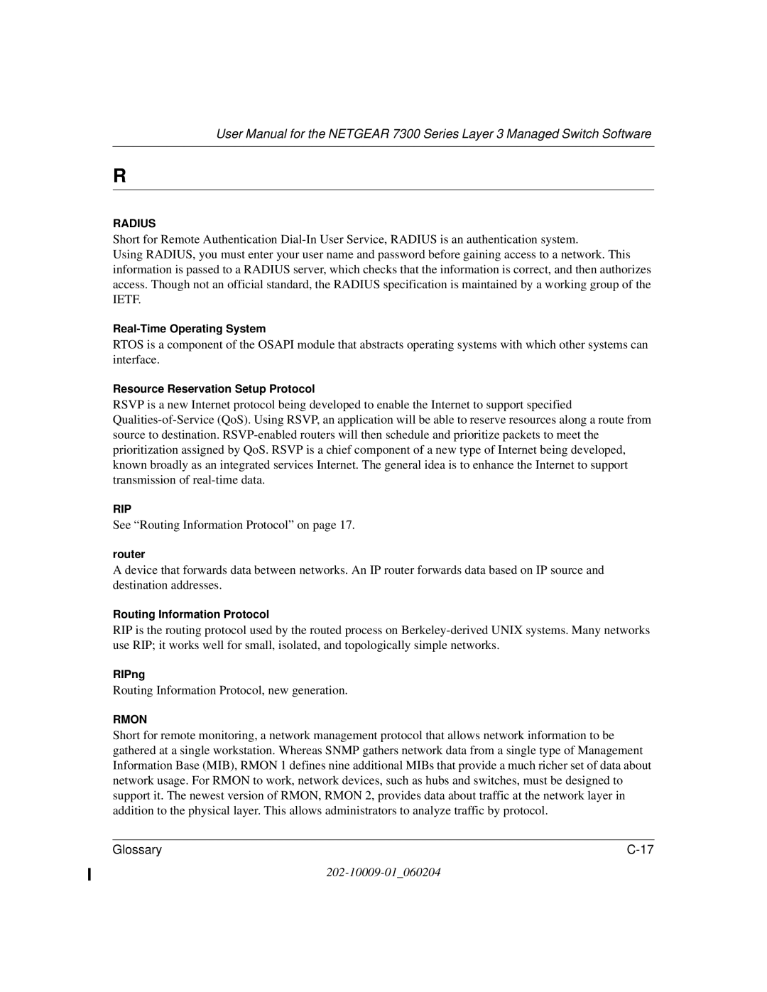 NETGEAR 7300 Series user manual See Routing Information Protocol on 