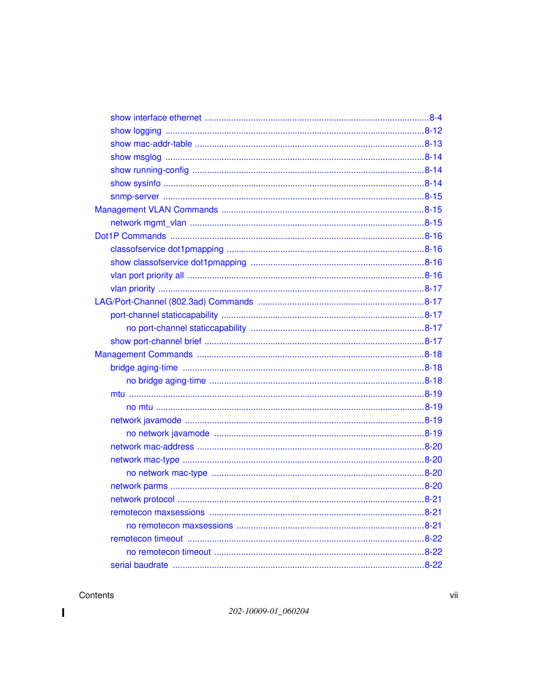 NETGEAR 7300 Series user manual Dot1P Commands 