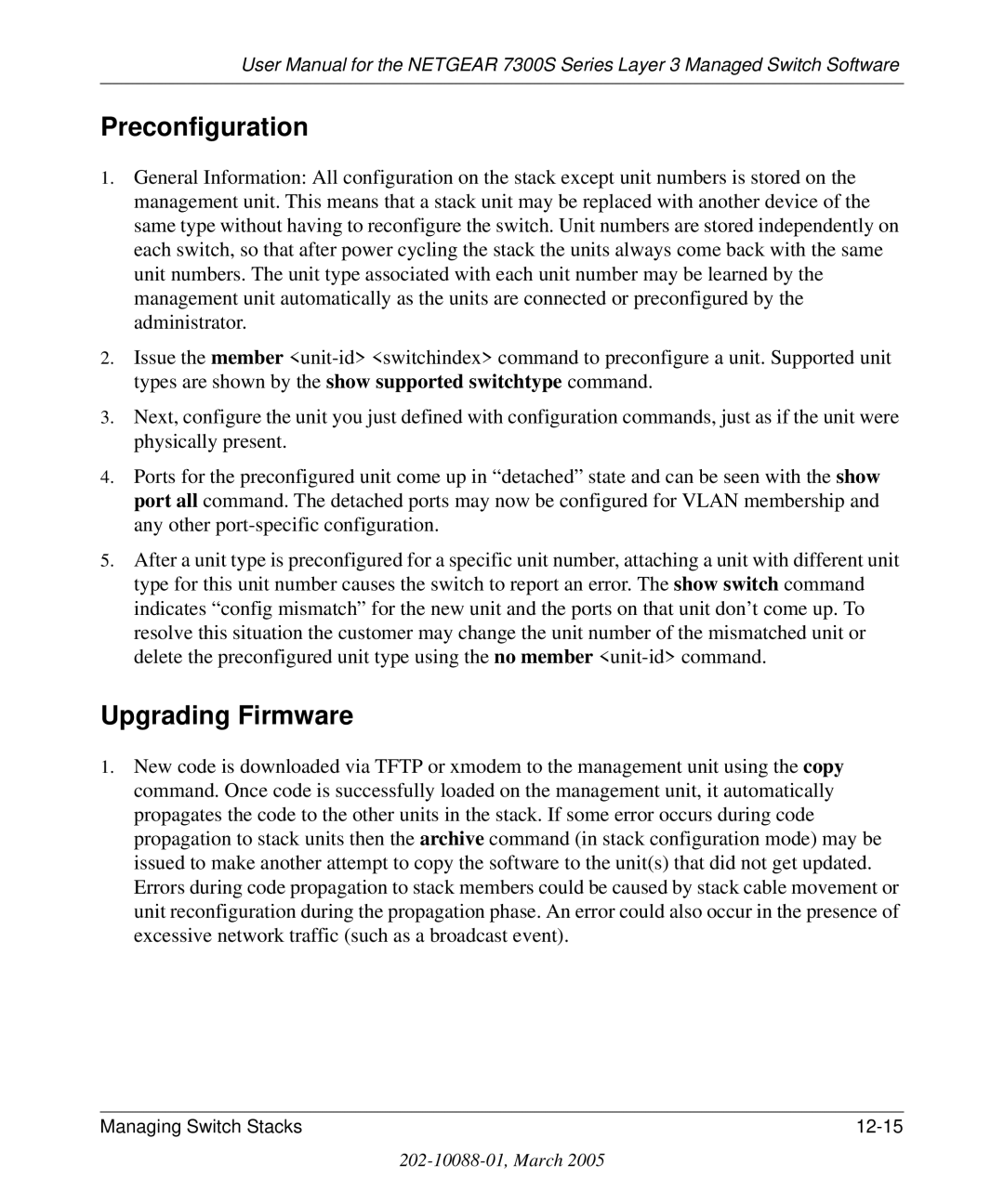 NETGEAR 7300S manual Preconfiguration, Upgrading Firmware 