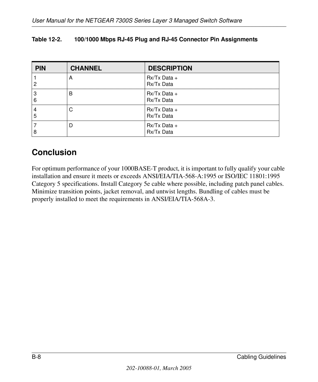 NETGEAR 7300S manual Conclusion 