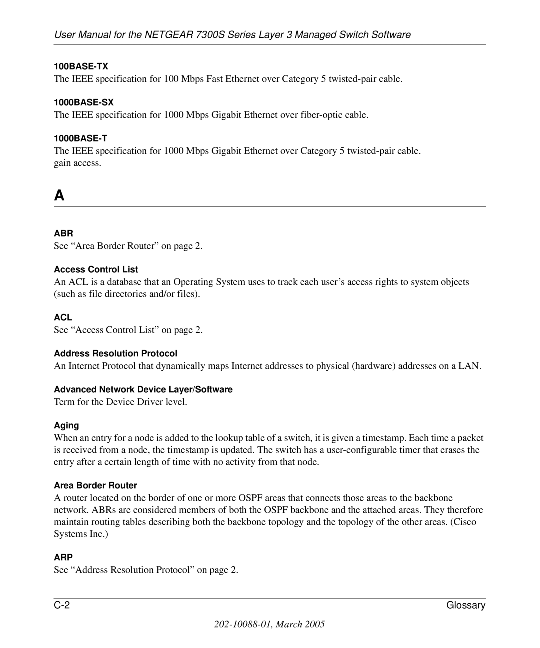 NETGEAR 7300S manual See Area Border Router on 