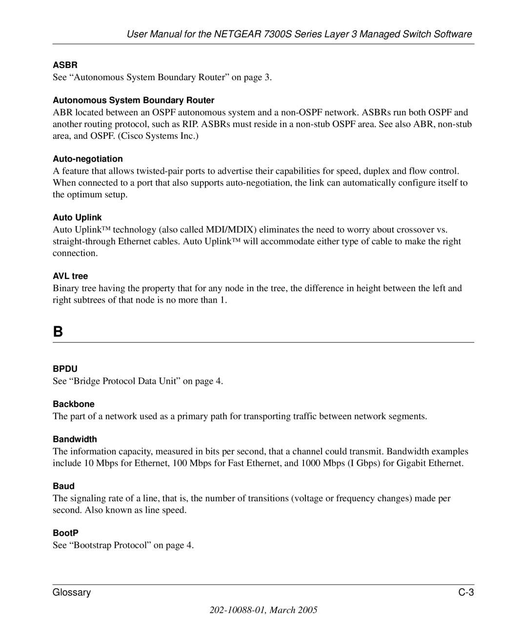 NETGEAR 7300S manual See Autonomous System Boundary Router on 