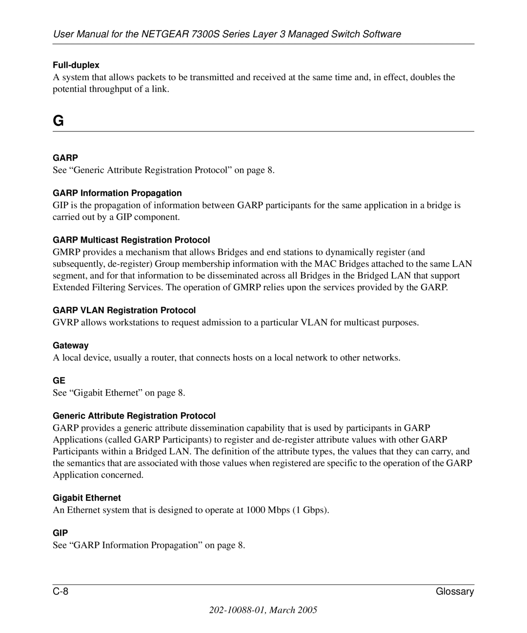 NETGEAR 7300S manual See Generic Attribute Registration Protocol on 