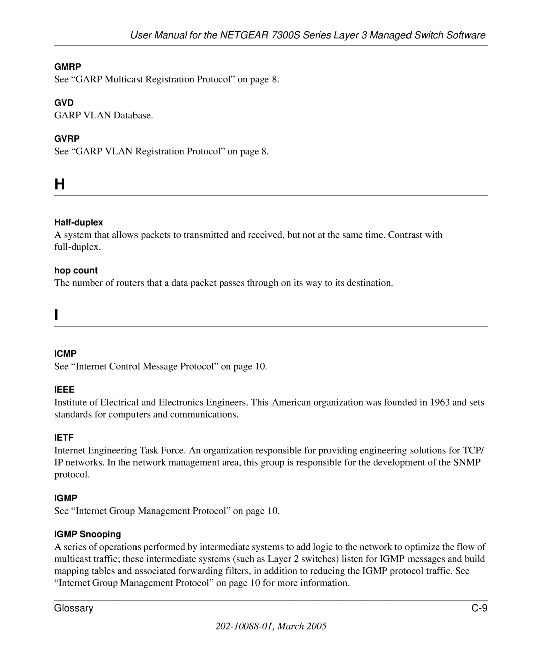 NETGEAR 7300S manual See Garp Multicast Registration Protocol on 