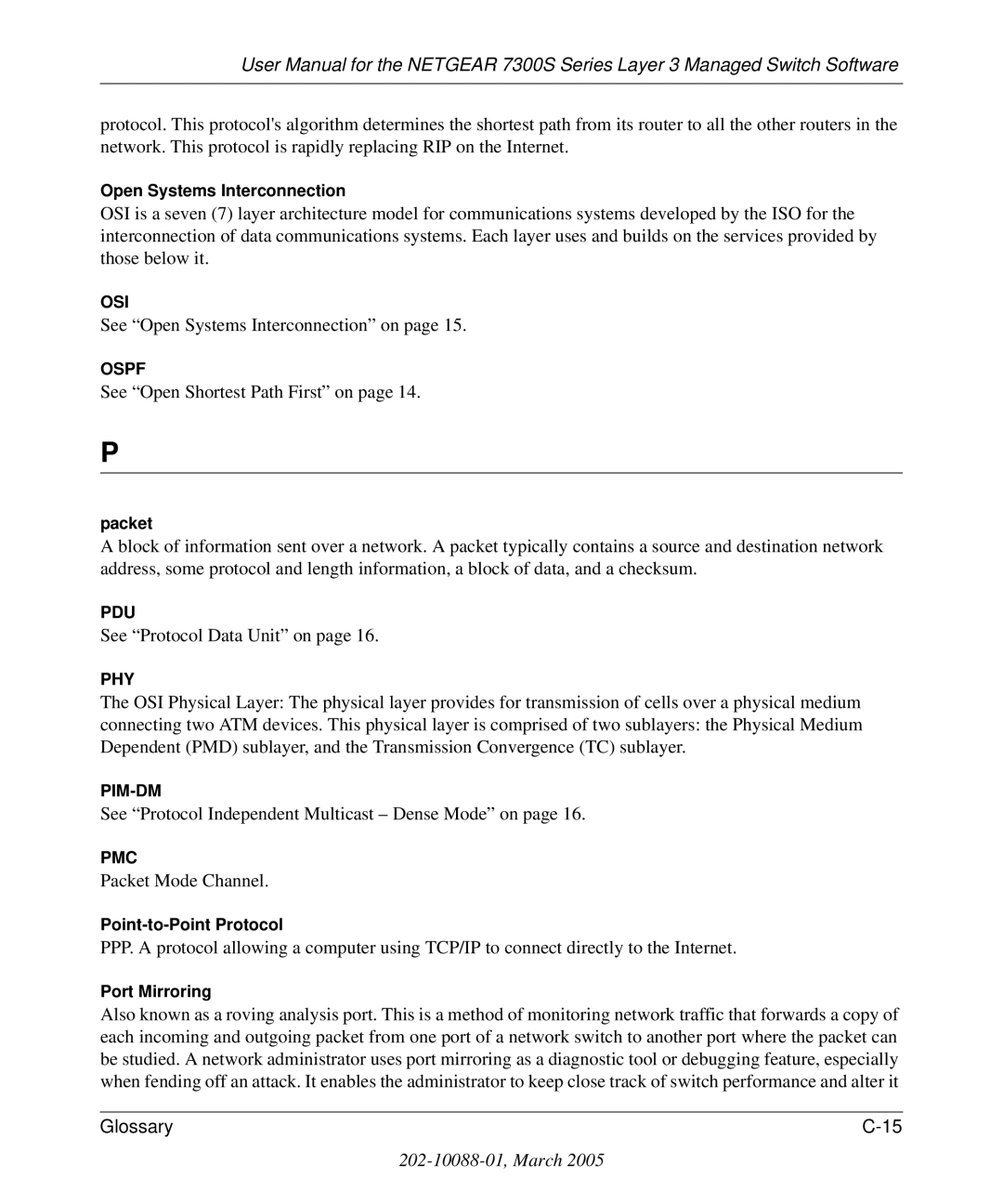 NETGEAR 7300S manual See Open Systems Interconnection on 