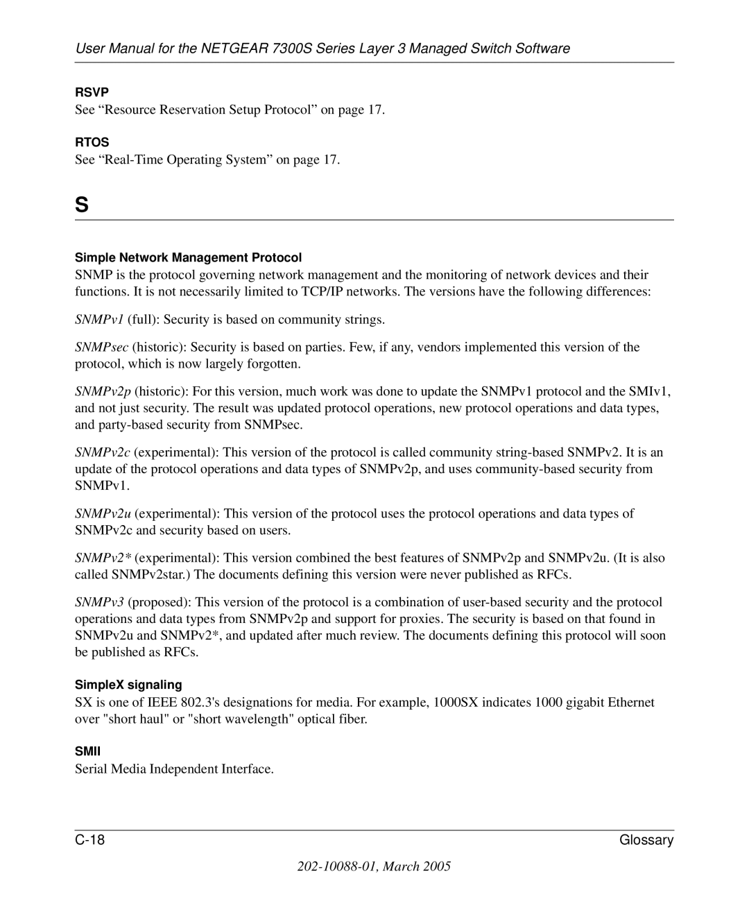 NETGEAR 7300S manual See Resource Reservation Setup Protocol on 