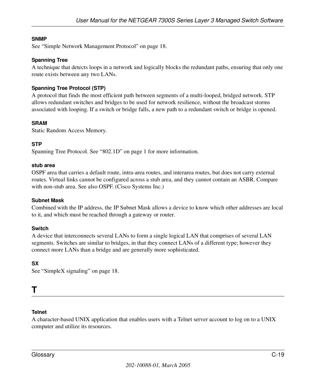 NETGEAR 7300S manual See Simple Network Management Protocol on 