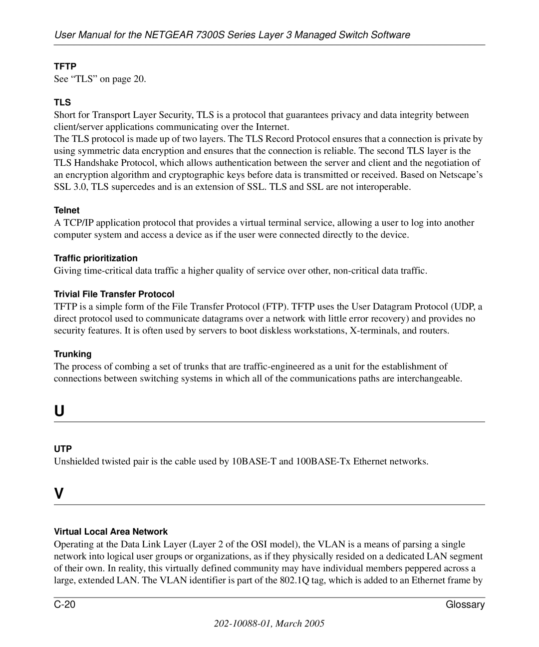 NETGEAR 7300S manual See TLS on 