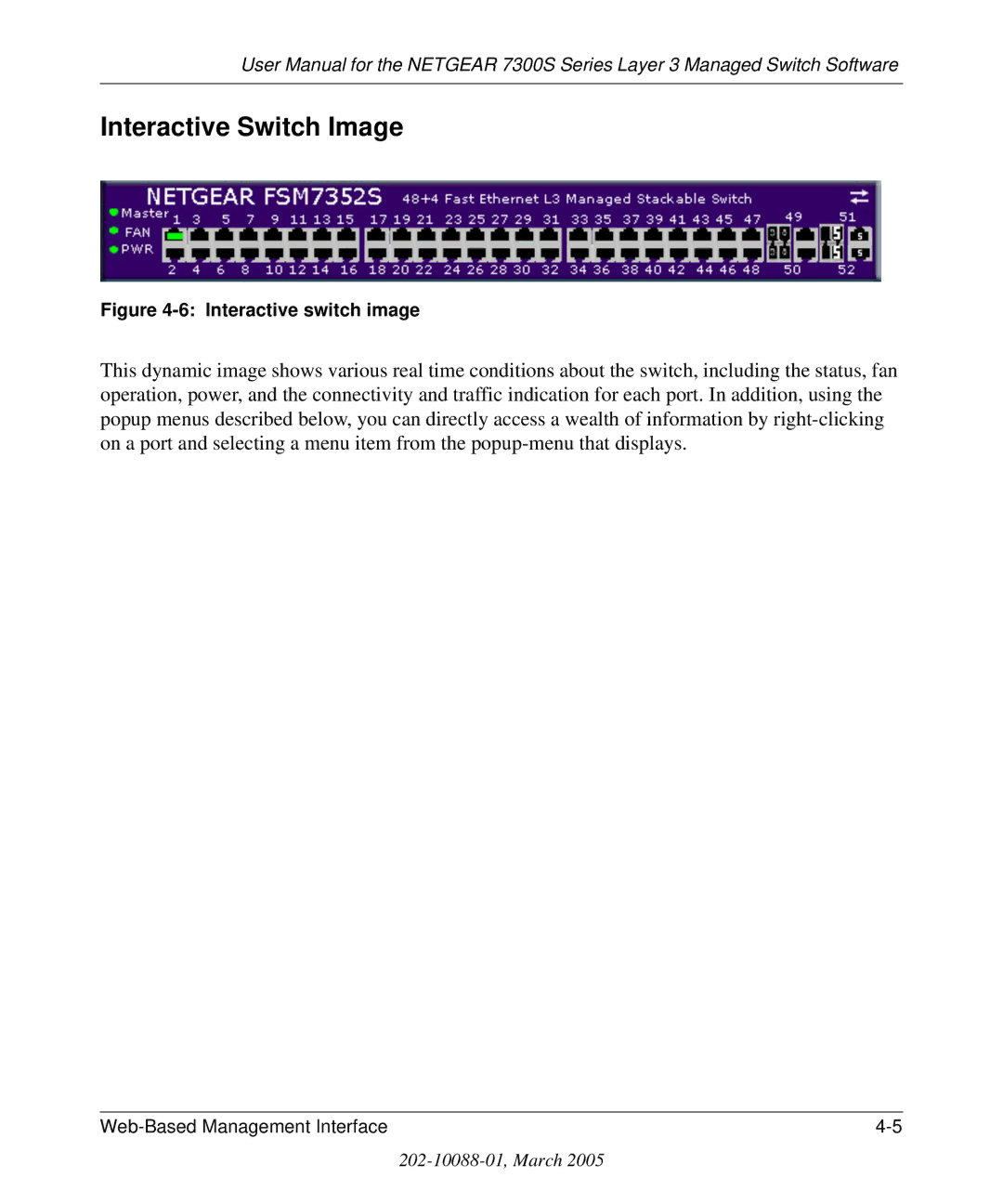 NETGEAR 7300S manual Interactive Switch Image, Interactive switch image 