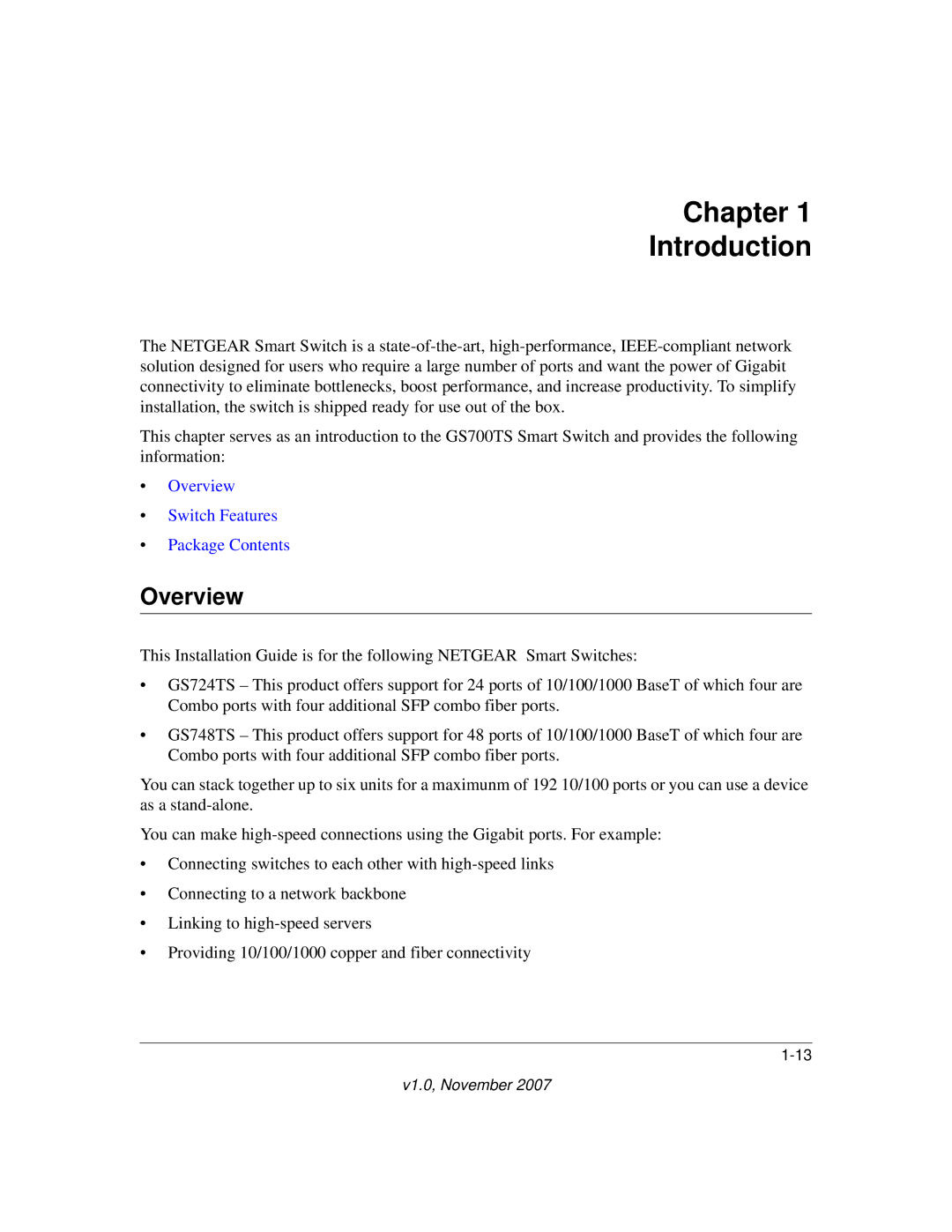 NETGEAR 748TS, 724TS manual Chapter Introduction, Overview 