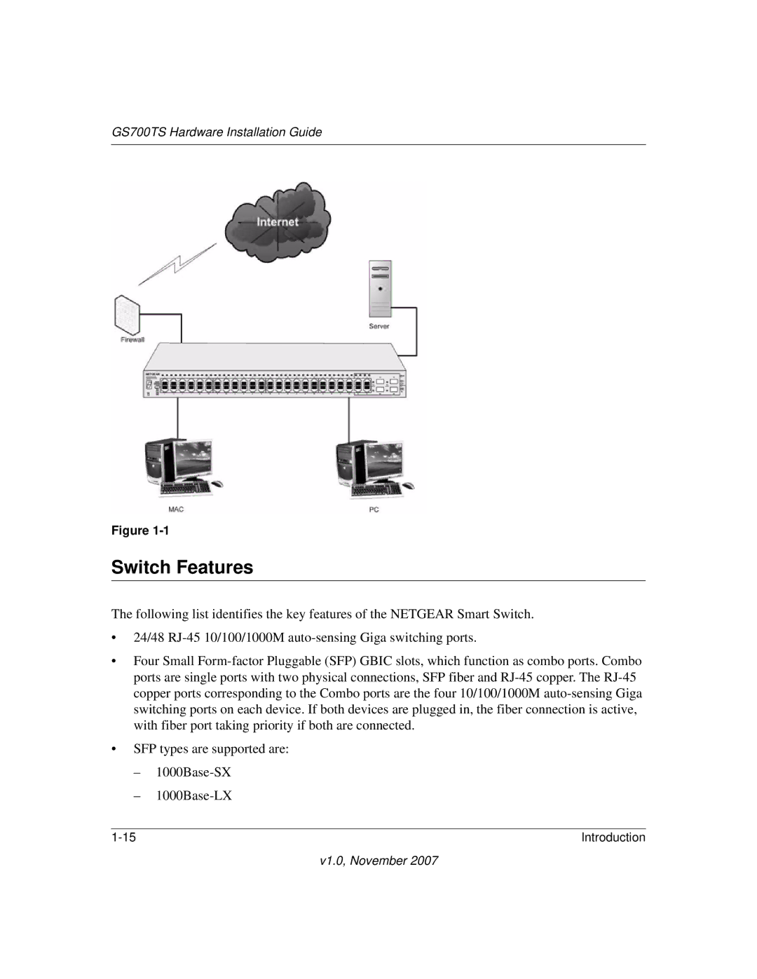 NETGEAR 748TS, 724TS manual Switch Features 