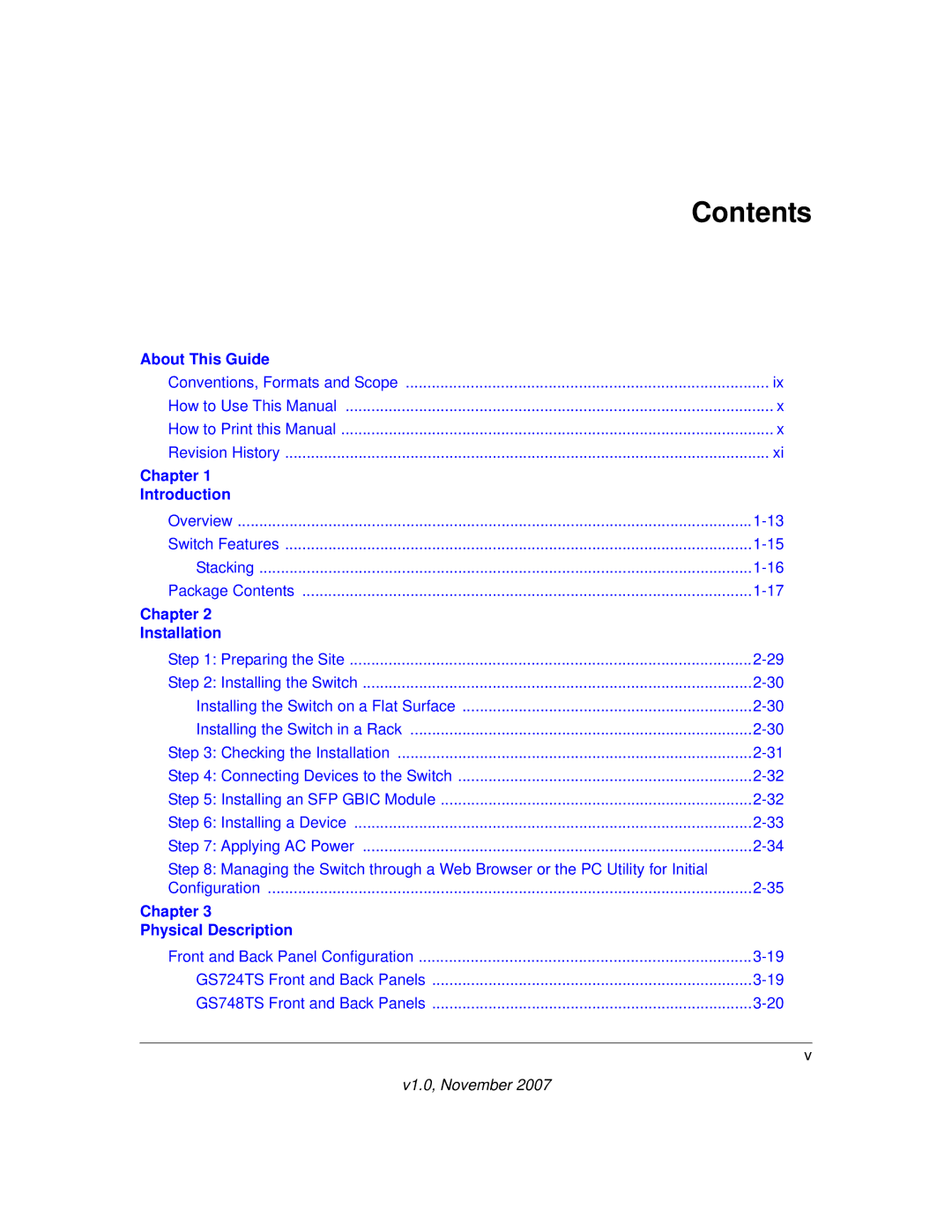 NETGEAR 724TS, 748TS manual Contents 