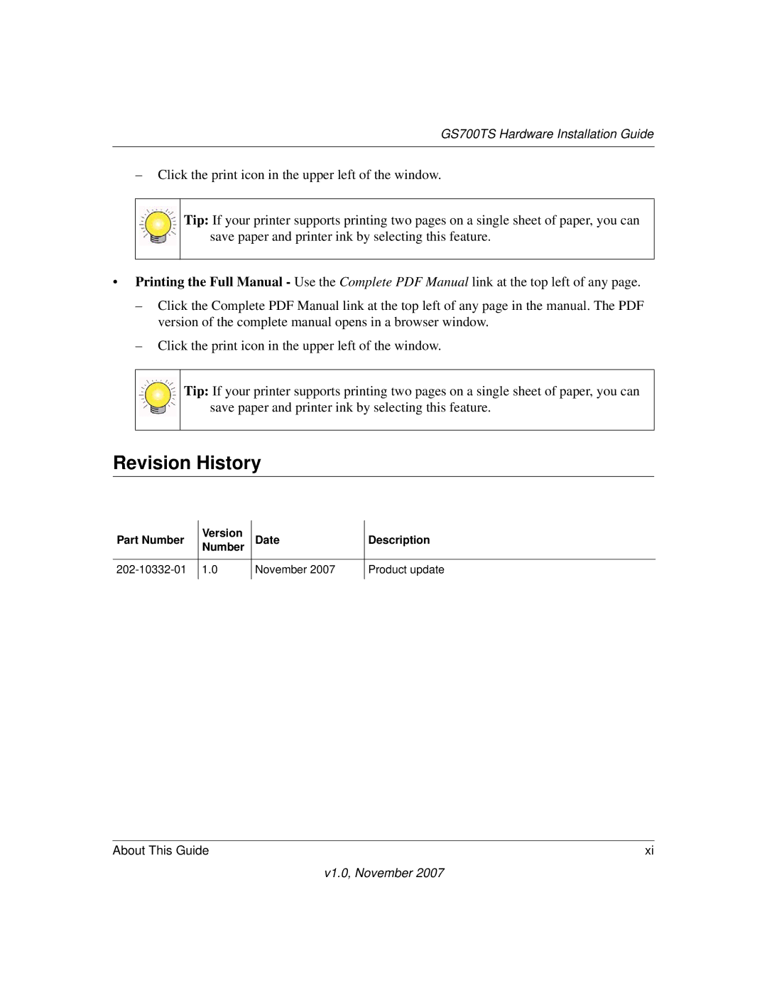 NETGEAR 724TS, 748TS manual Revision History 