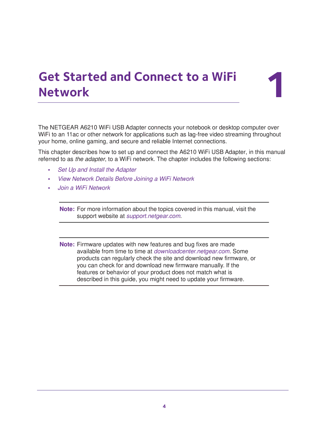 NETGEAR A6210 user manual Network 