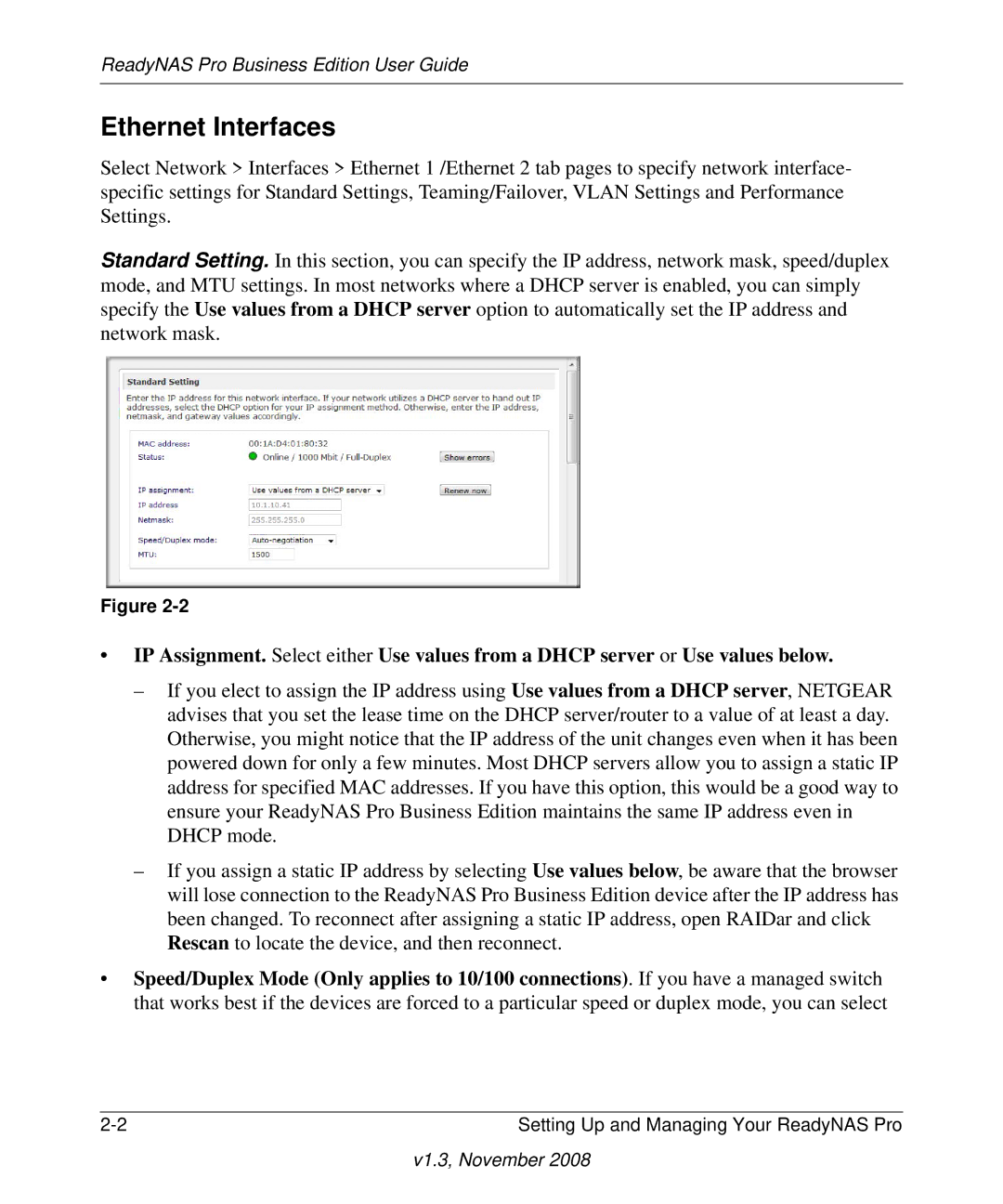 NETGEAR Business Edition manual Ethernet Interfaces 