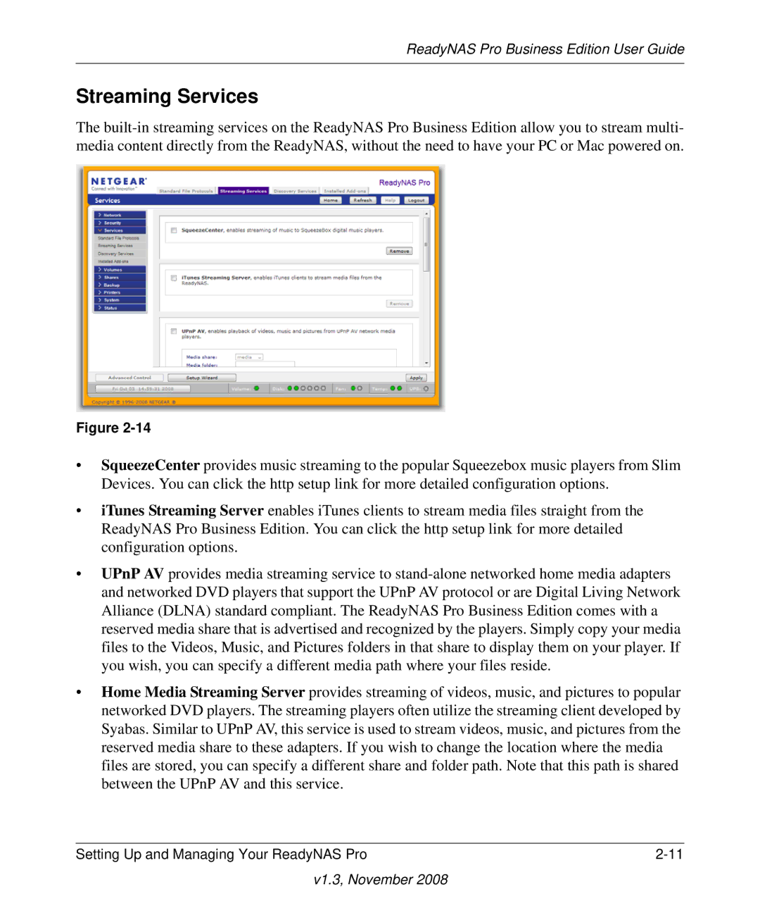 NETGEAR Business Edition manual Streaming Services 