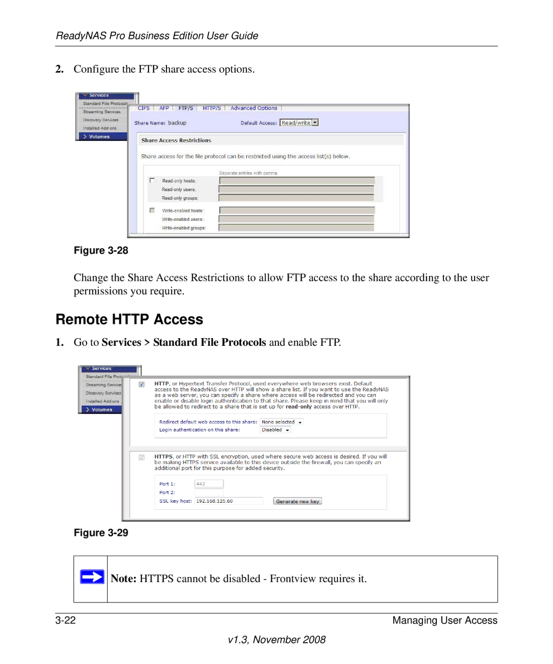 NETGEAR Business Edition manual Remote Http Access 