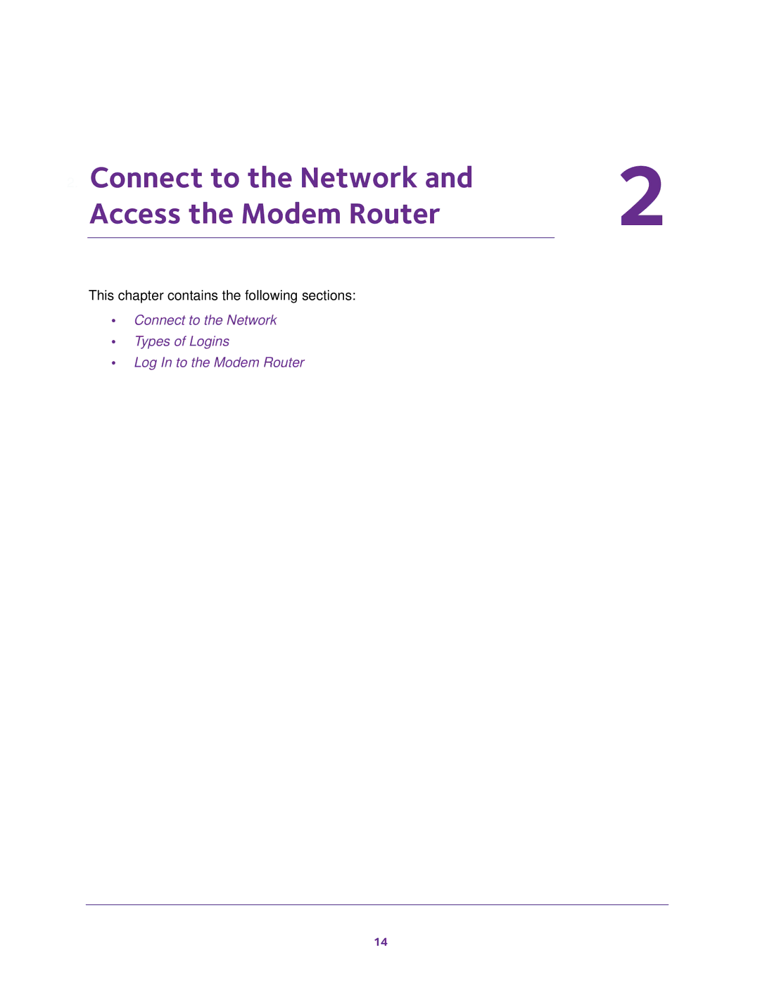 NETGEAR C6300 user manual Connect to the Network Access the Modem Router 