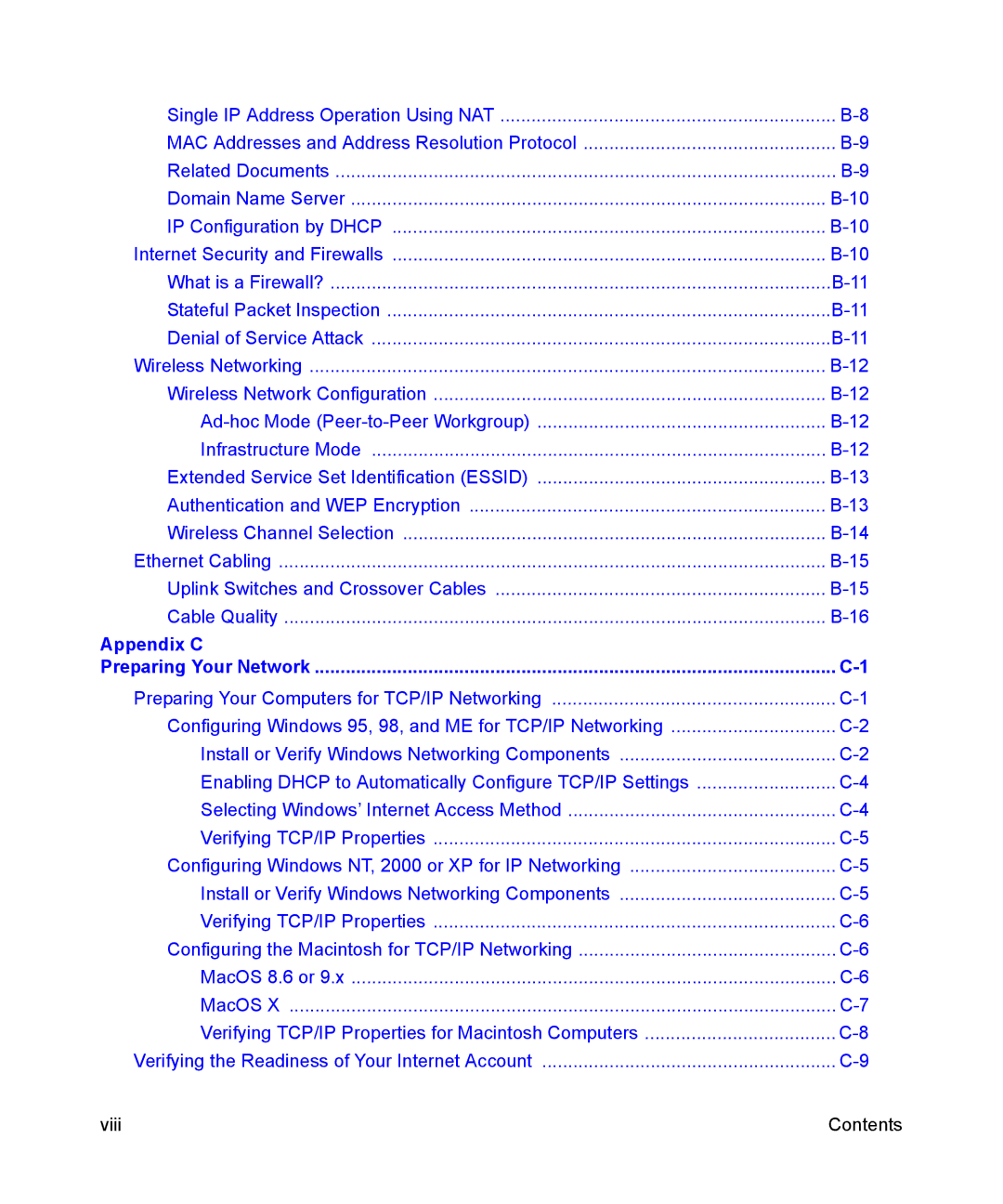 NETGEAR CG814M manual Appendix C 