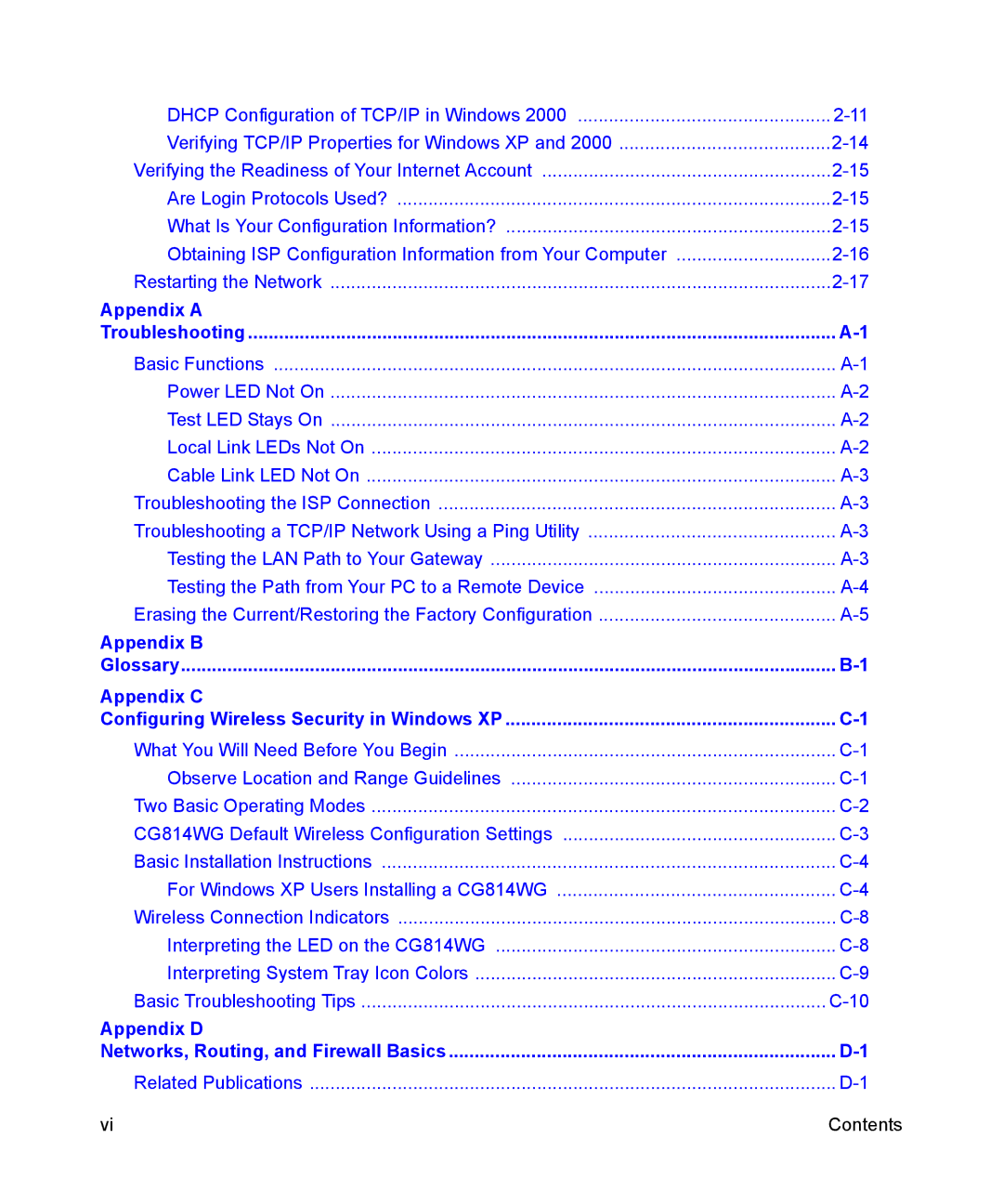 NETGEAR CG814WG manual Appendix B 