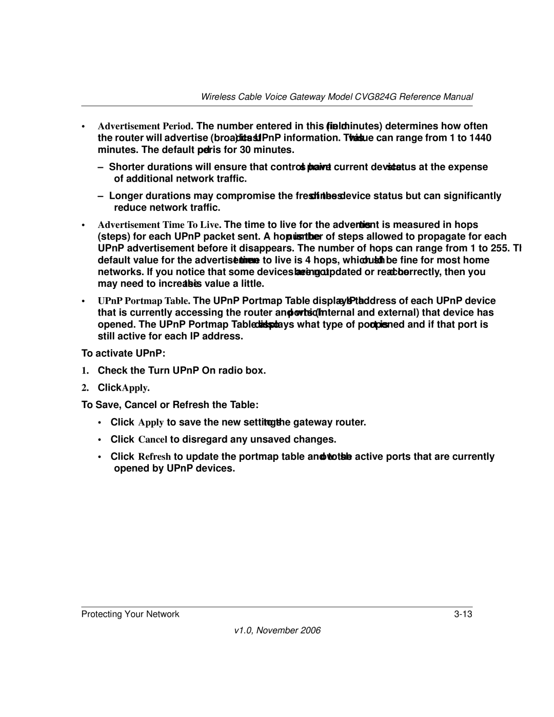 NETGEAR manual Wireless Cable Voice Gateway Model CVG824G Reference Manual 