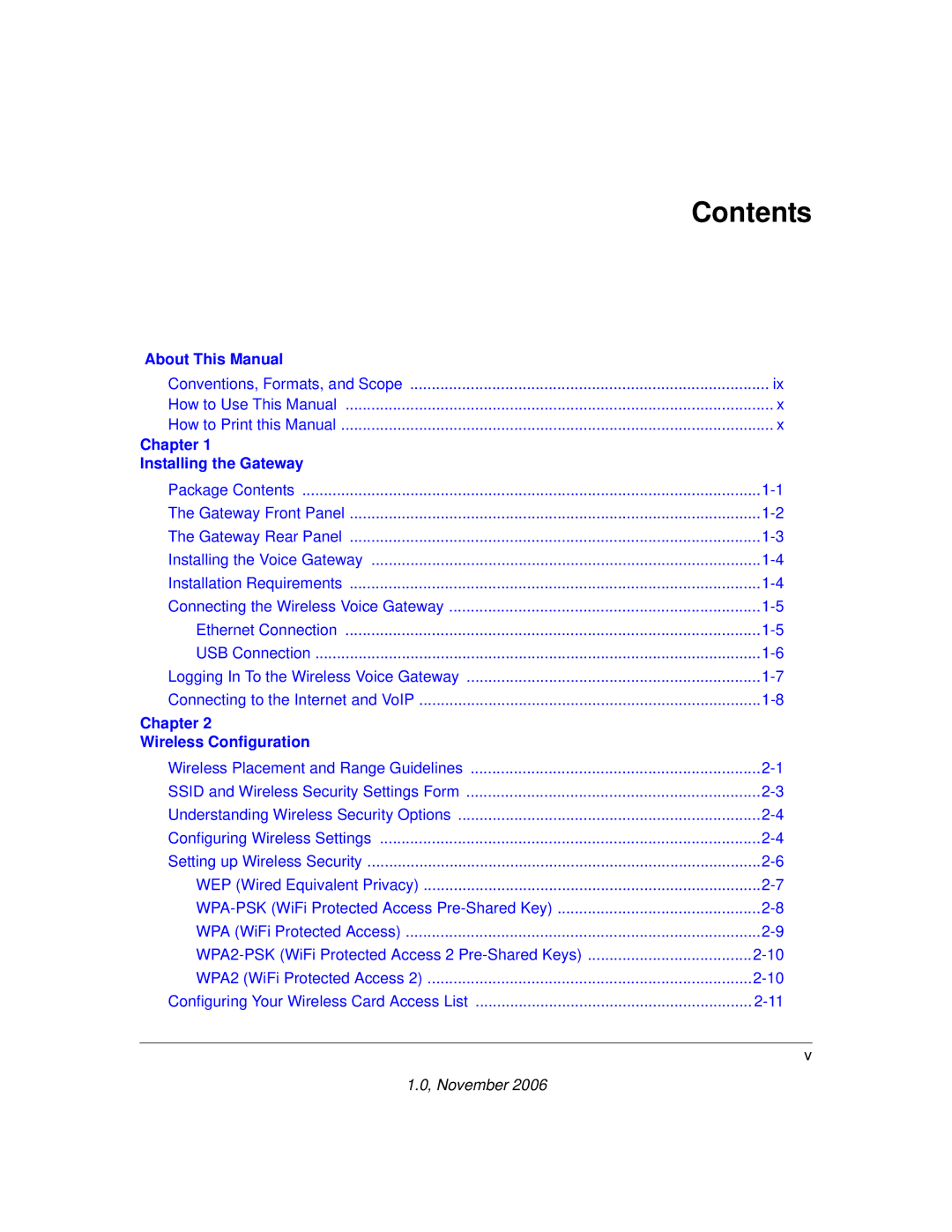 NETGEAR CVG824G manual Contents 