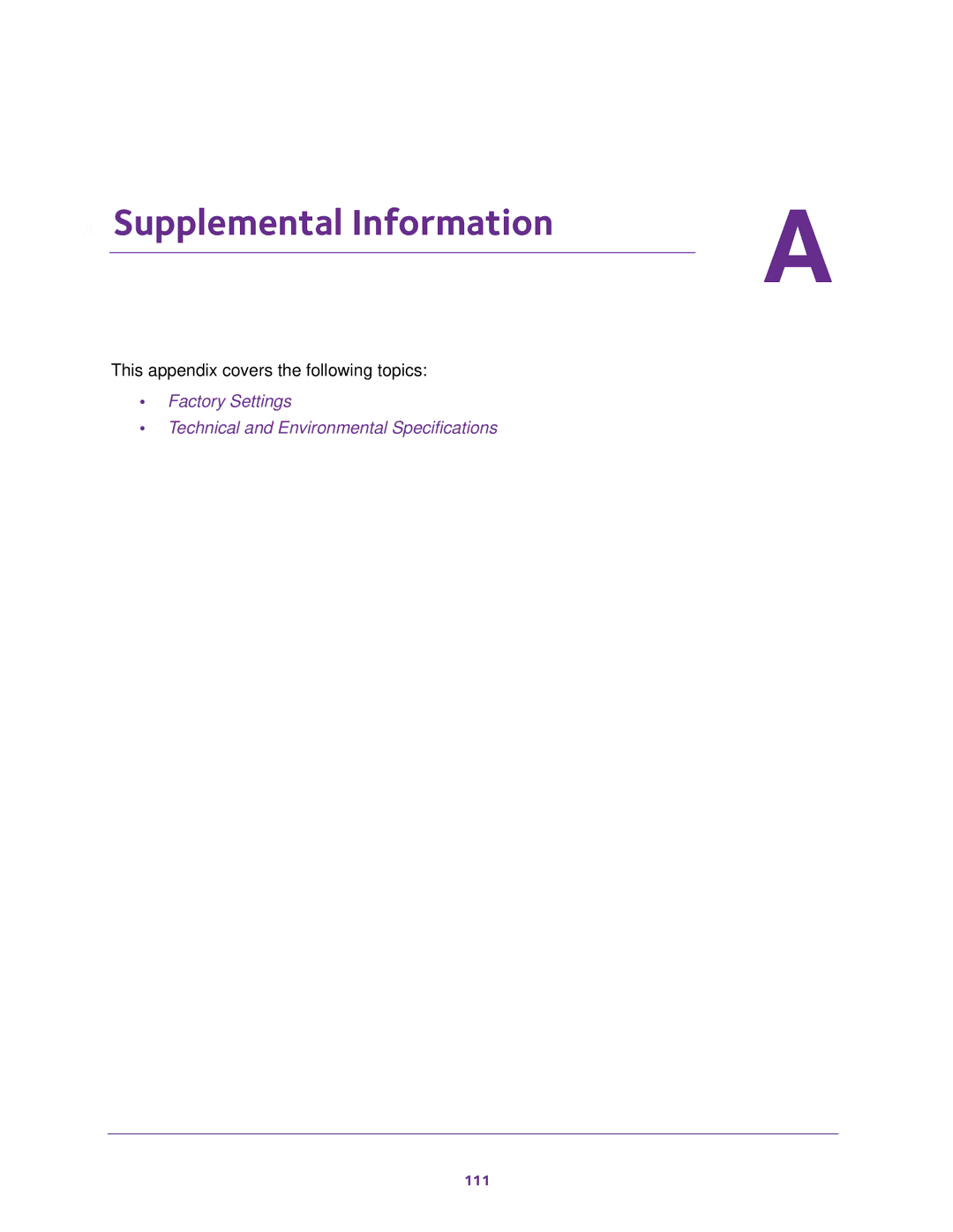 NETGEAR D500 and D1500 user manual Supplemental Information 