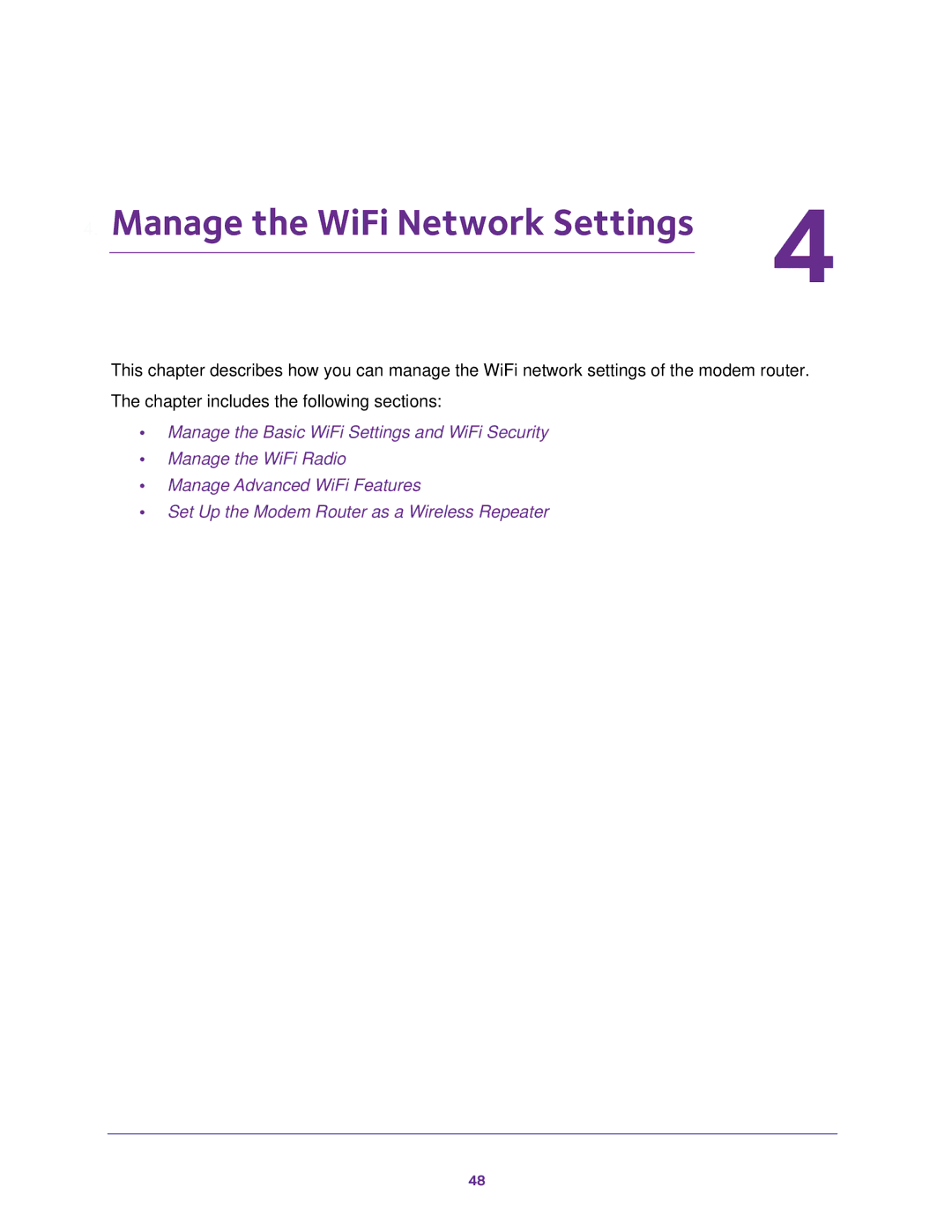 NETGEAR D500 and D1500 user manual Manage the WiFi Network Settings 