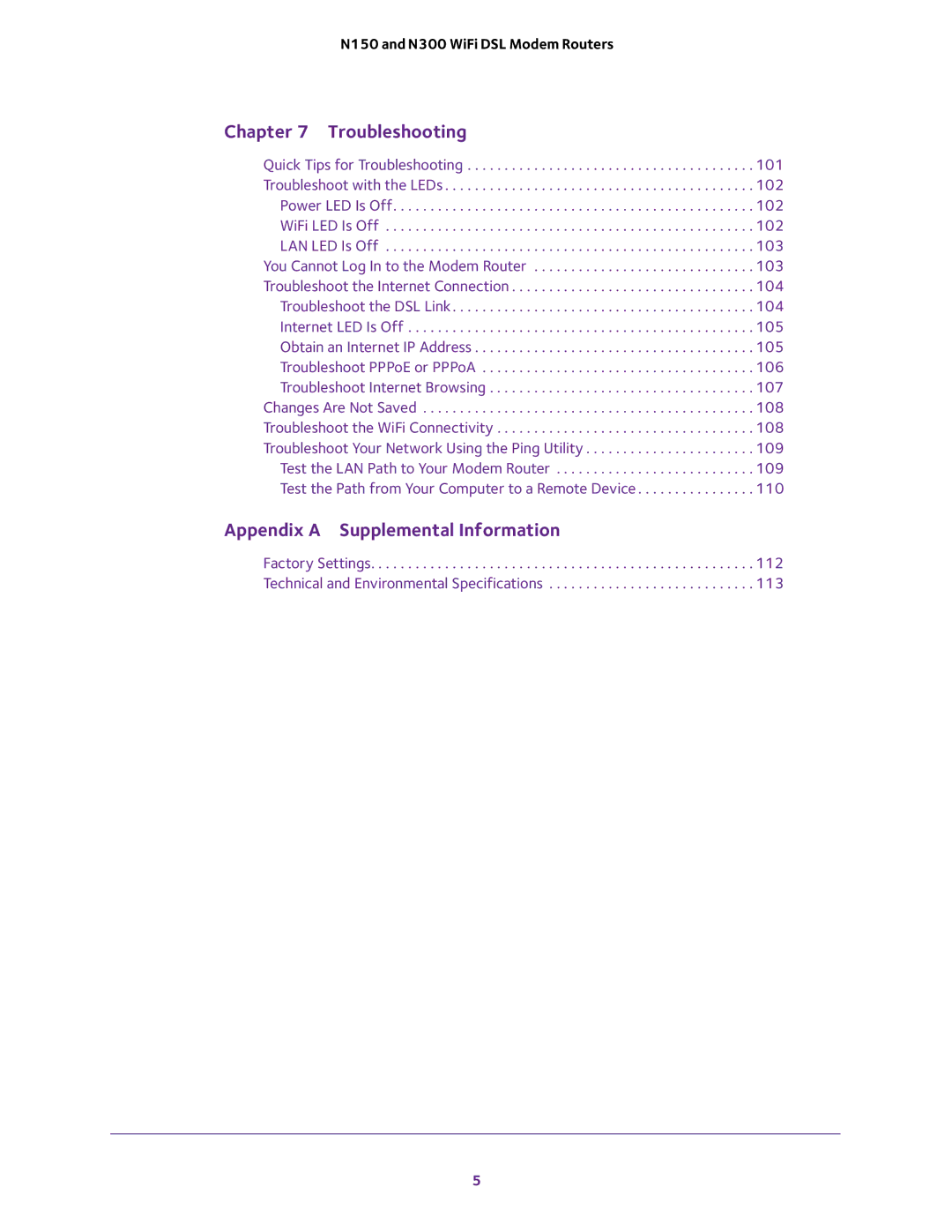 NETGEAR D500 and D1500 user manual Appendix a Supplemental Information 