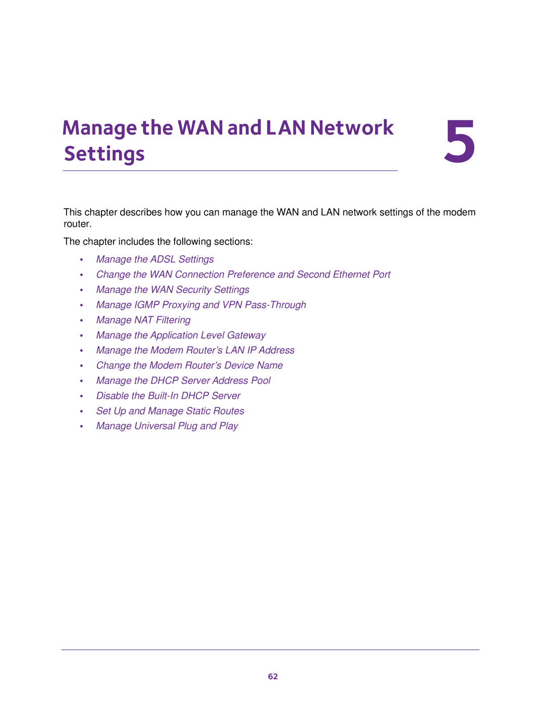 NETGEAR D500 and D1500 user manual Settings 